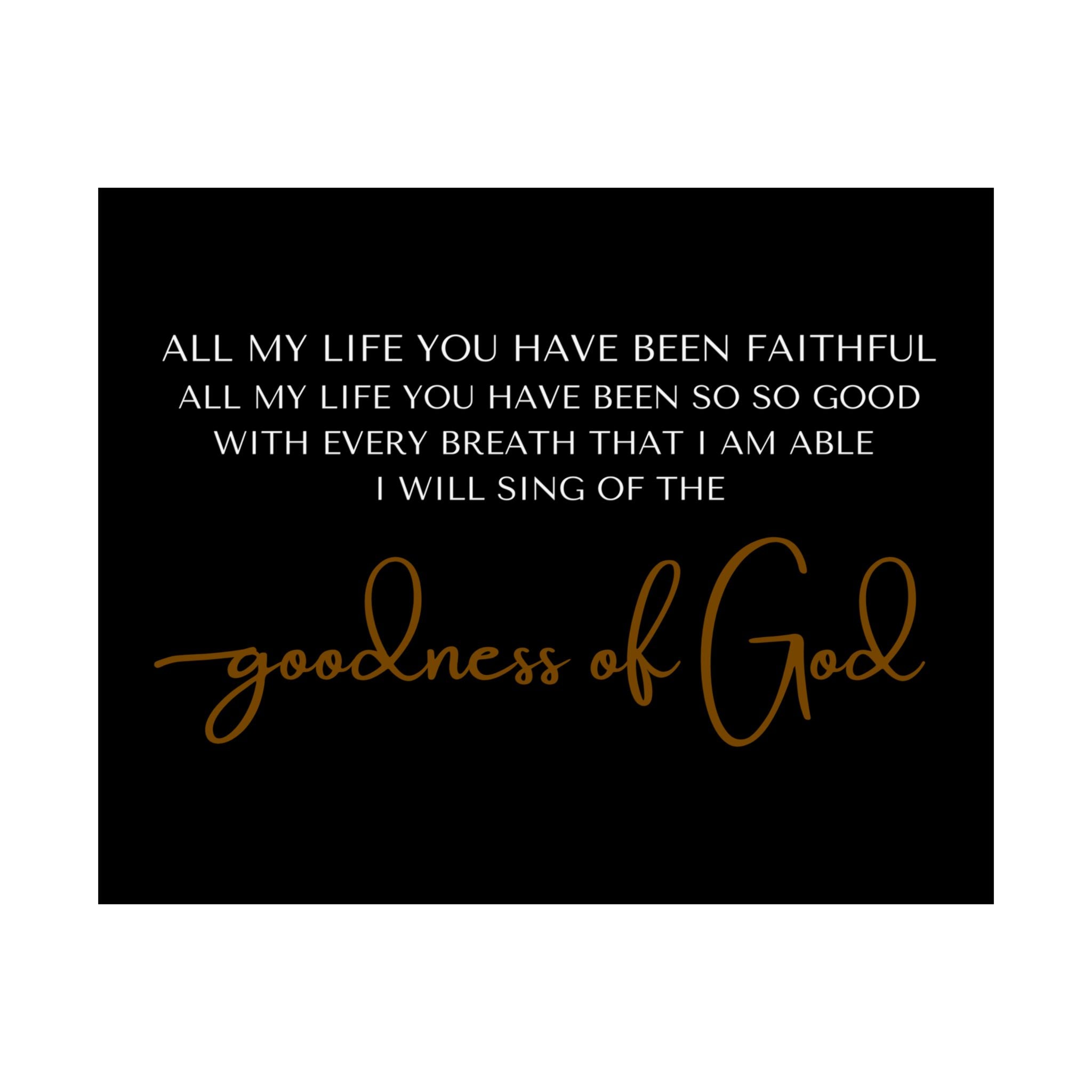 Faithful God Satin Poster, Inspirational Wall Art, Christian Home Decor, Religious Gift, Scripture Art Print