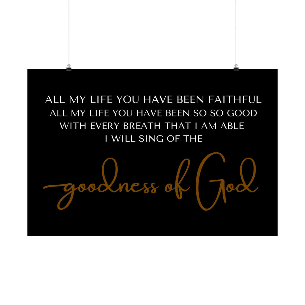 Faithful God Satin Poster, Inspirational Wall Art, Christian Home Decor, Religious Gift, Scripture Art Print