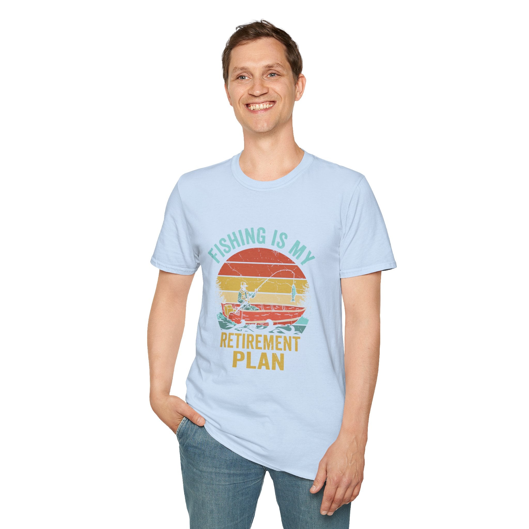 Fishing Is My Retirement Plan T-Shirt — Vintage Boat Fishing Tee for Retirees & Anglers