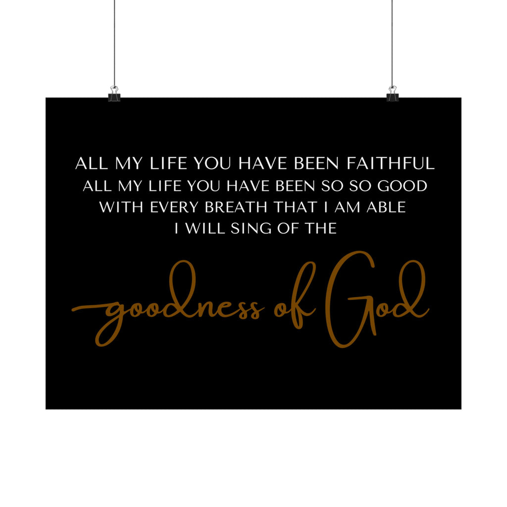 Faithful God Satin Poster, Inspirational Wall Art, Christian Home Decor, Religious Gift, Scripture Art Print