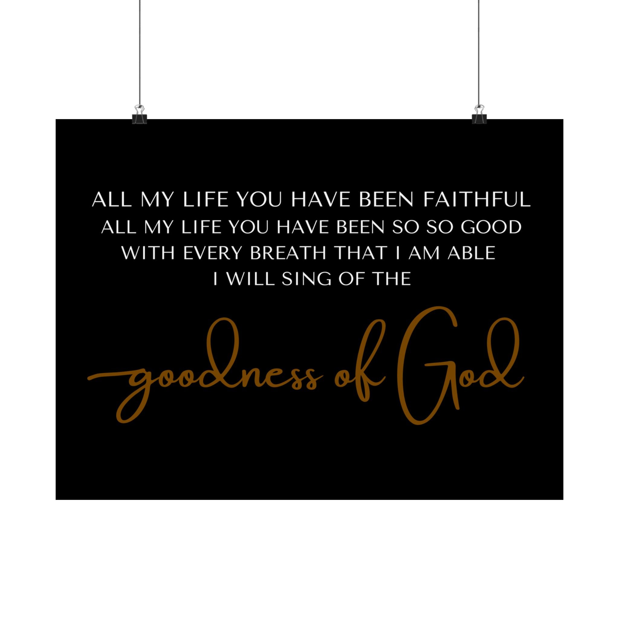 Faithful God Satin Poster, Inspirational Wall Art, Christian Home Decor, Religious Gift, Scripture Art Print