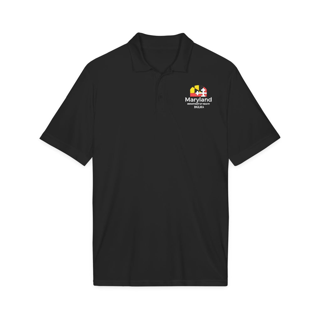Maryland Flag Logo Polo Shirt — 'Maryland' Text Embroidered Chest