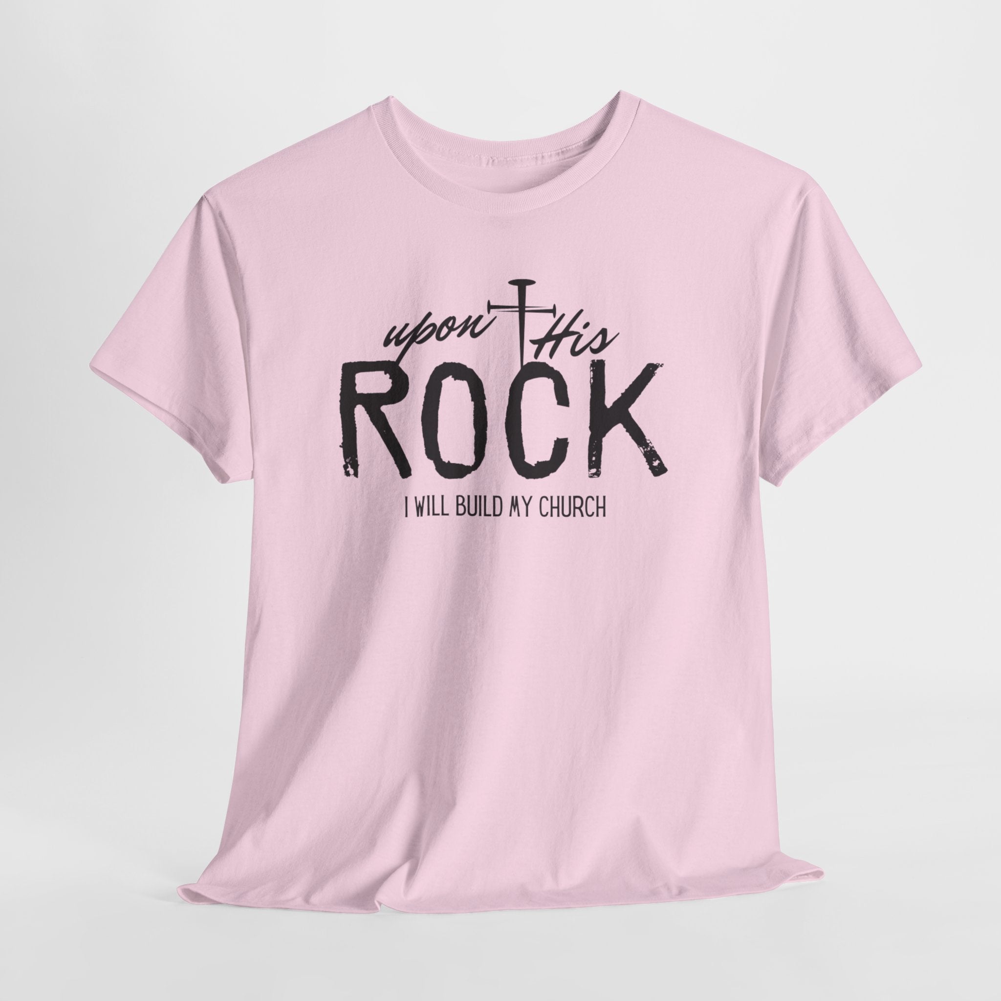 Upon This Rock Christian T-Shirt,  Gospel T-Shirt, I Will Build My Church Faith Shirt, Unisex T-shirt
