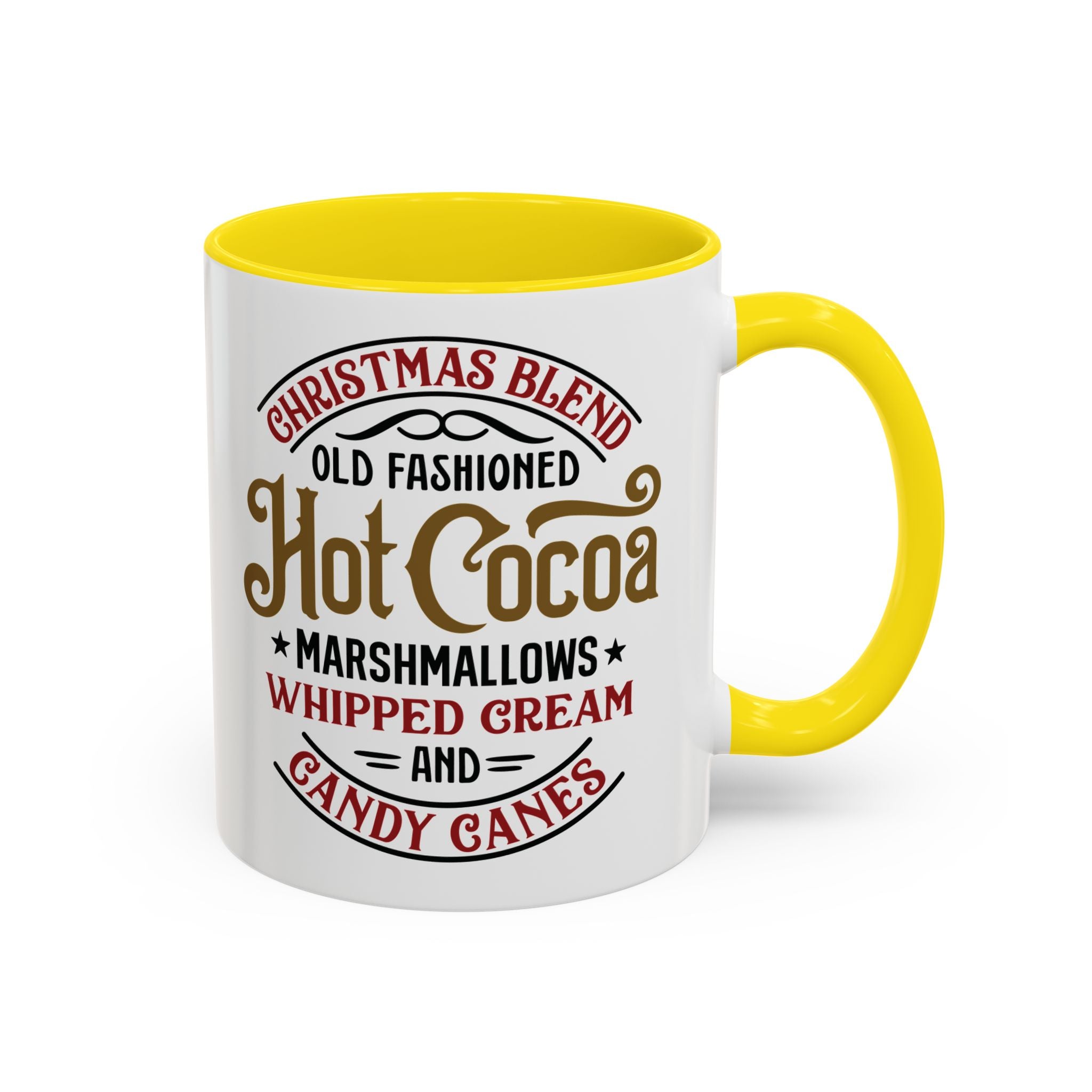 Hot Cocoa Christmas Coffee Mug — "Old Fashioned Hot Cocoa" Accent Mug (11/15oz)