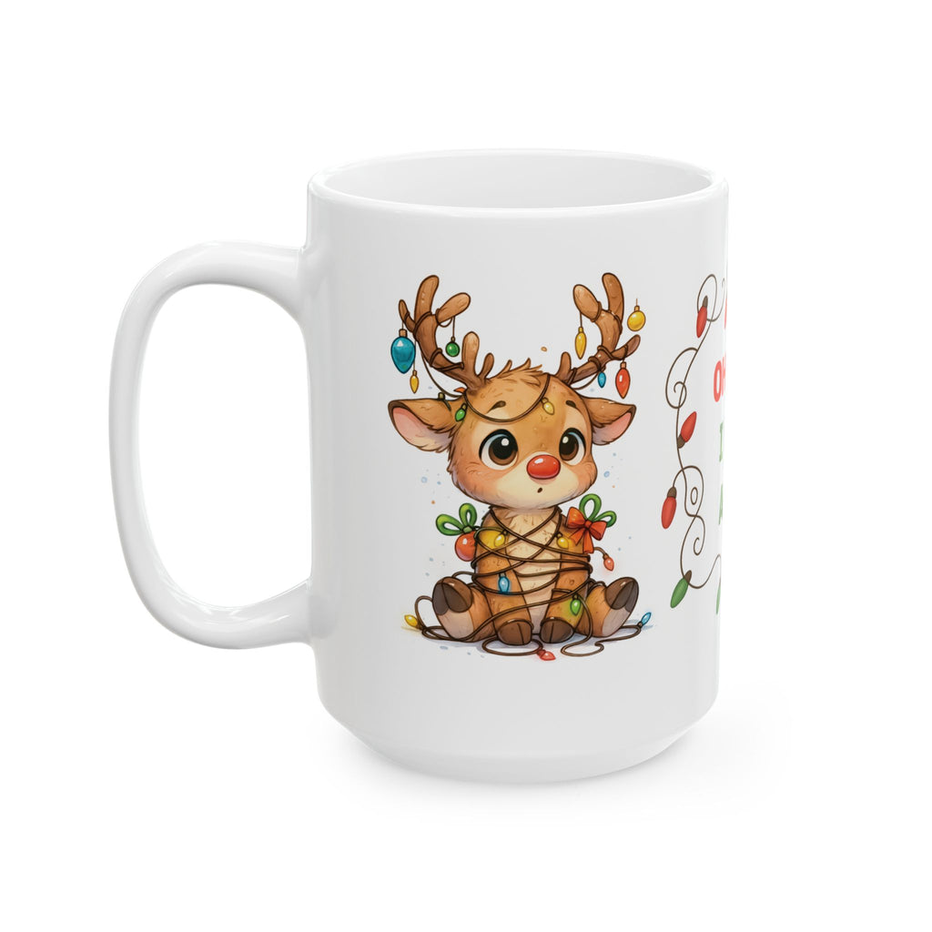 Holiday Reindeer Mug — "Oh Deer... I Did It Again" Funny Christmas Coffee Cup (11oz/15oz)