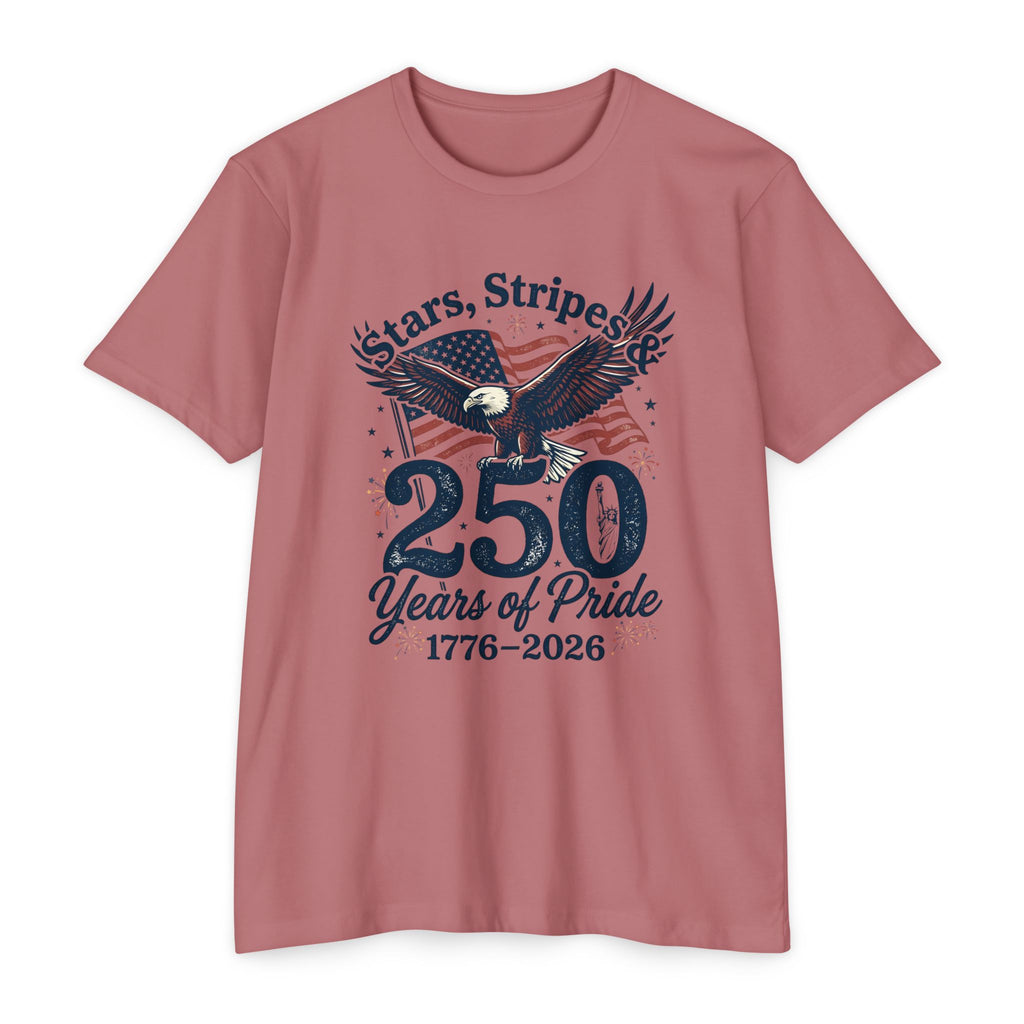 250 Years of Pride 1776–2026 T-Shirt — Stars, Stripes & Eagle Patriotic Tee