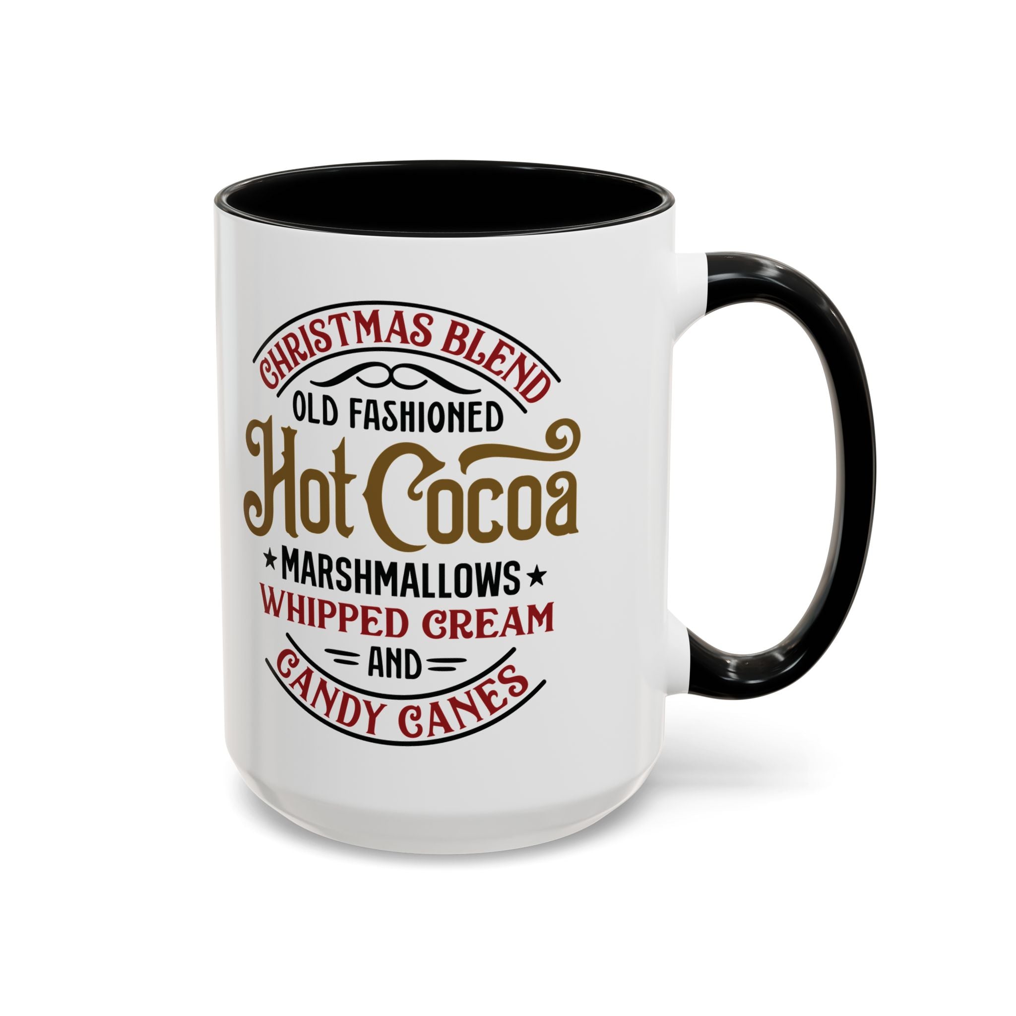Hot Cocoa Christmas Coffee Mug — "Old Fashioned Hot Cocoa" Accent Mug (11/15oz)