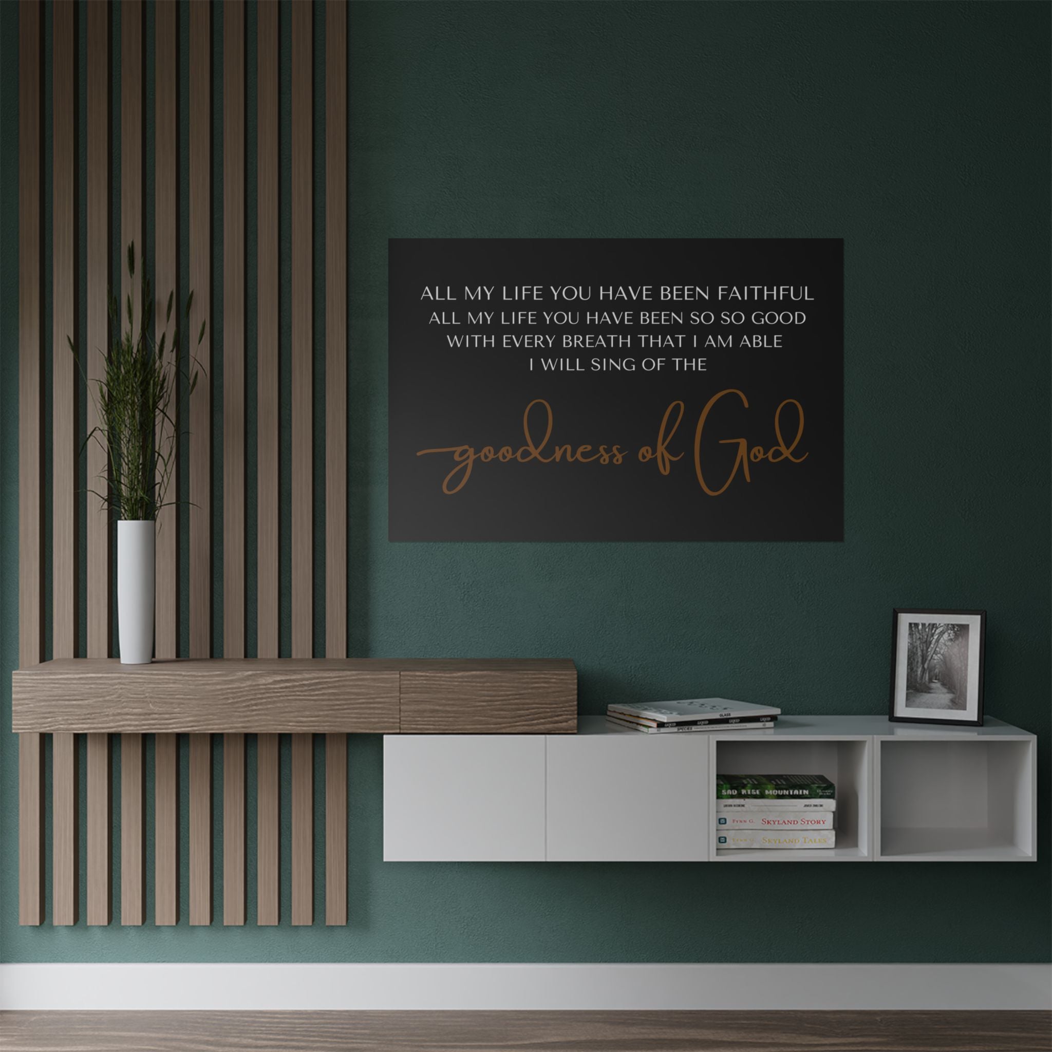 Faithful God Satin Poster, Inspirational Wall Art, Christian Home Decor, Religious Gift, Scripture Art Print