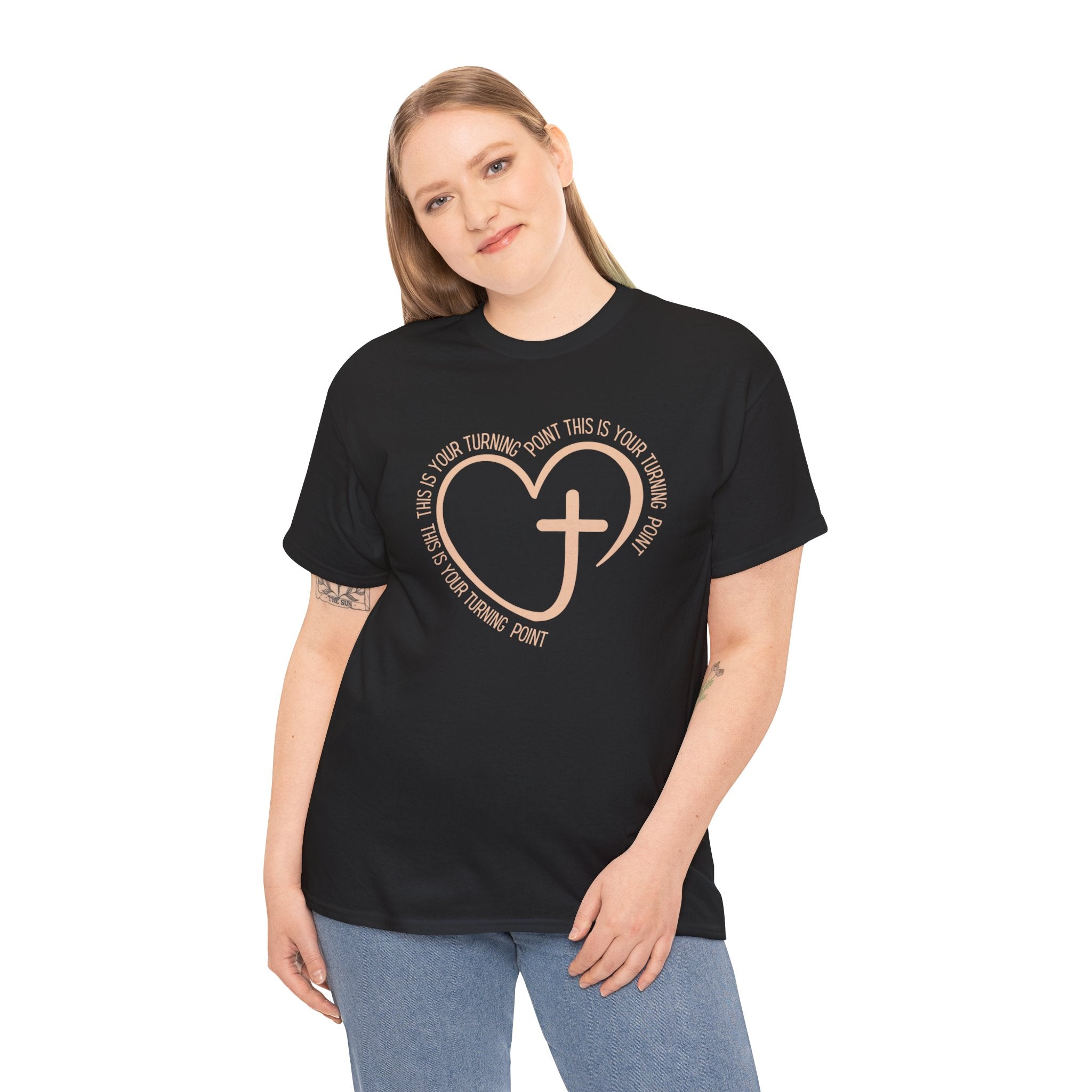 This Is Your Turning Point T-Shirt, Christian Heart Cross T-Shirt , Faith Quote Tee, Turning Point T-Shirt, Unisex Tee