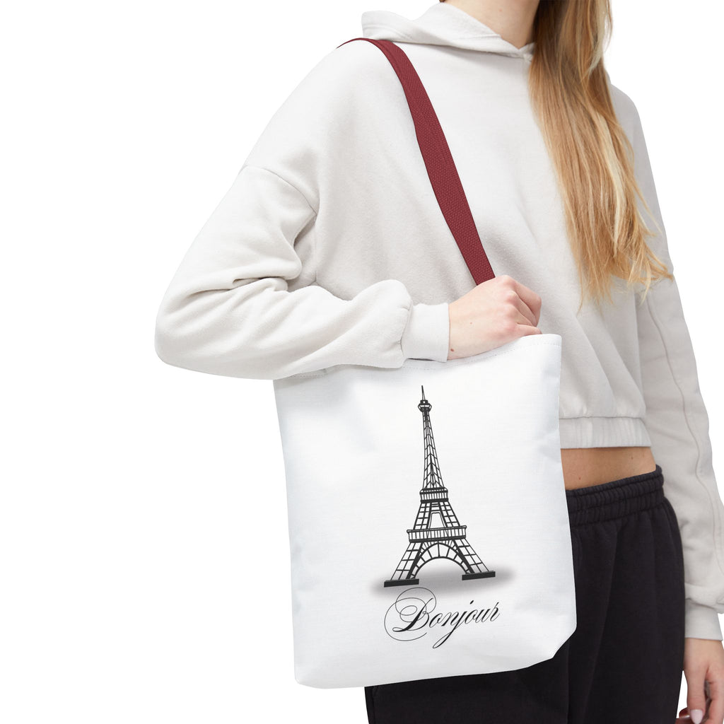 “Bonjour” Canvas Tote Bag | French Minimalist Aesthetic | Everyday Reusable Market Bag