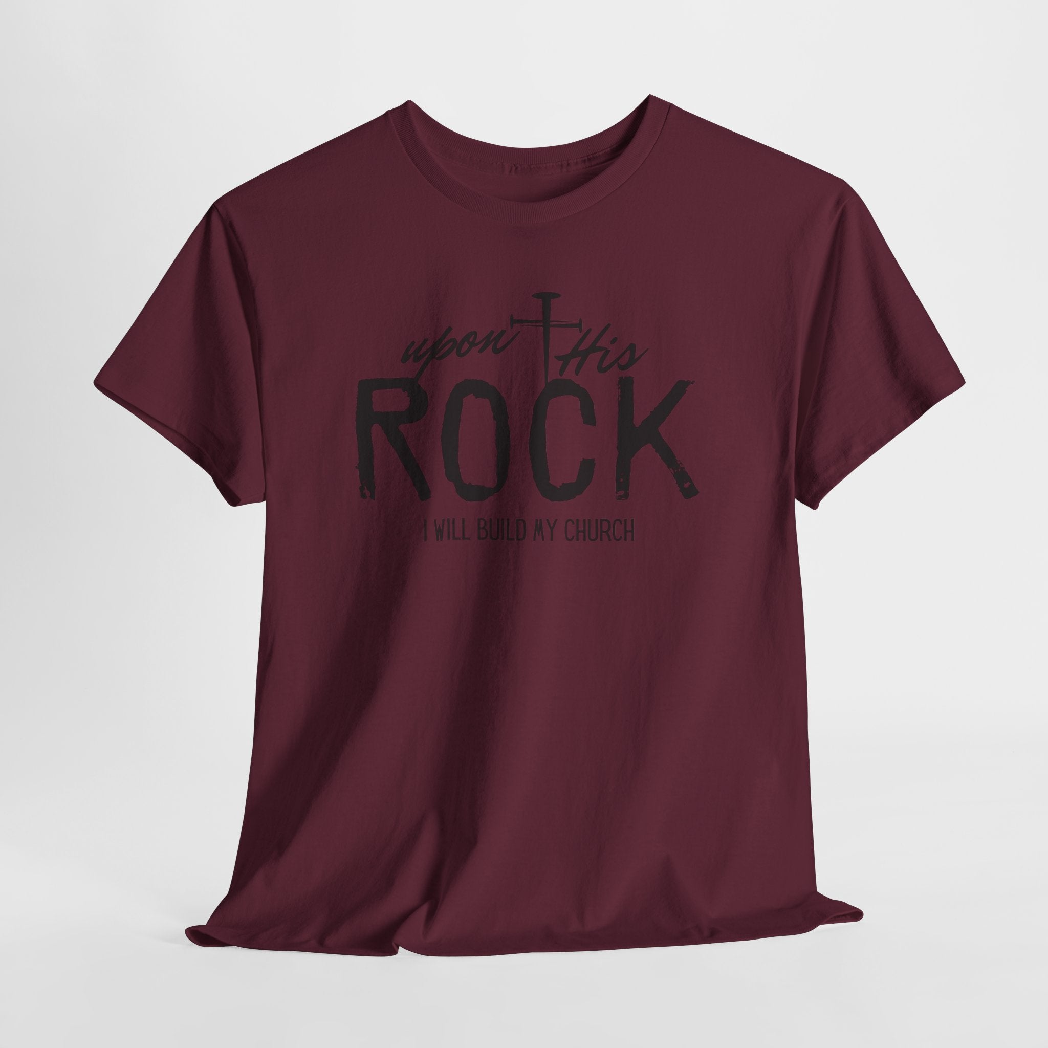 Upon This Rock Christian T-Shirt,  Gospel T-Shirt, I Will Build My Church Faith Shirt, Unisex T-shirt