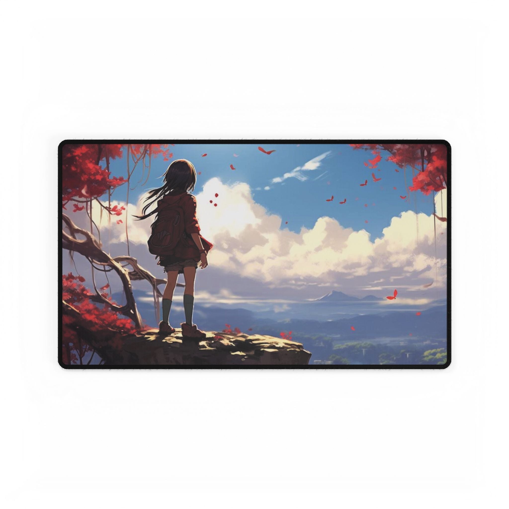 Anime Landscape Large Mouse Pad,   Scenic Gaming Keyboard Mouse Pad, Computer Keyboard Mat