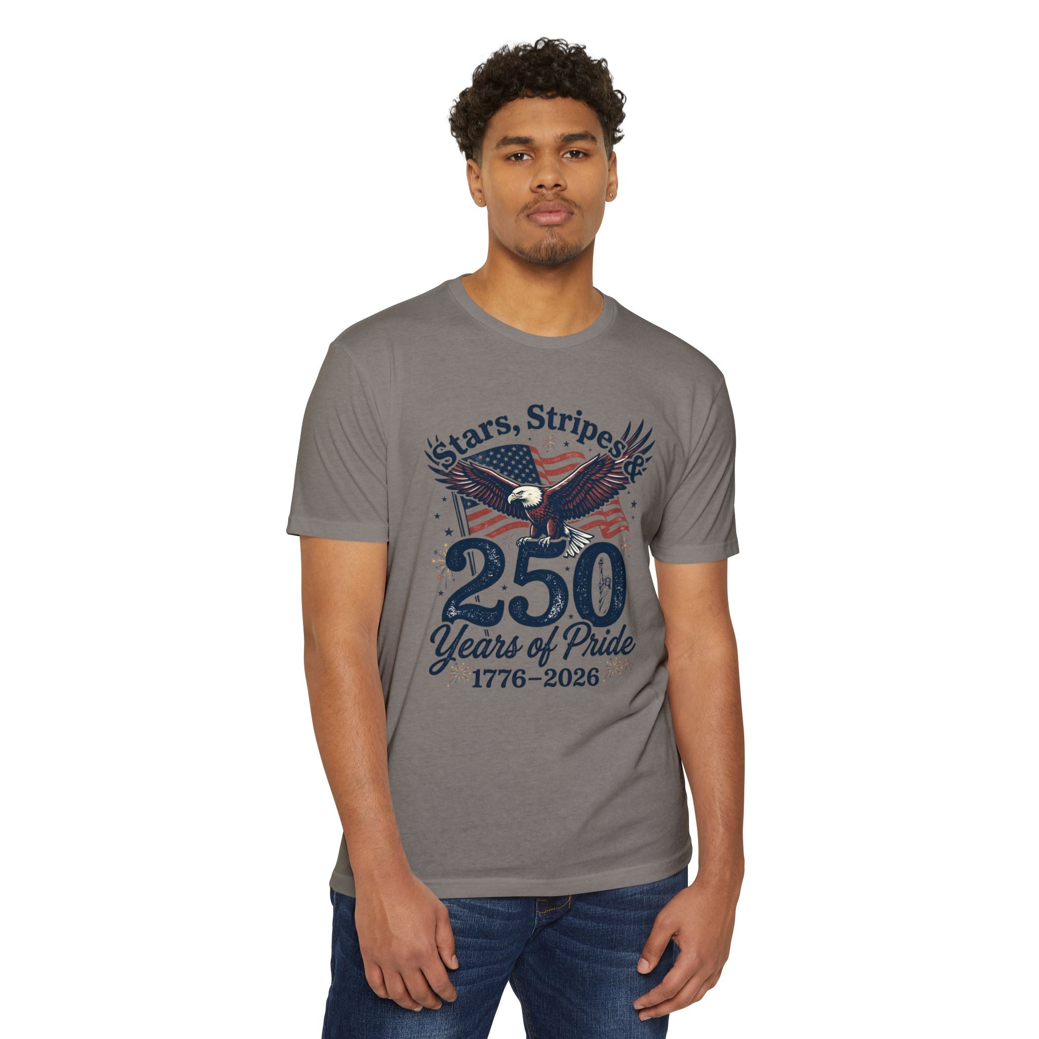 250 Years of Pride 1776–2026 T-Shirt — Stars, Stripes & Eagle Patriotic Tee