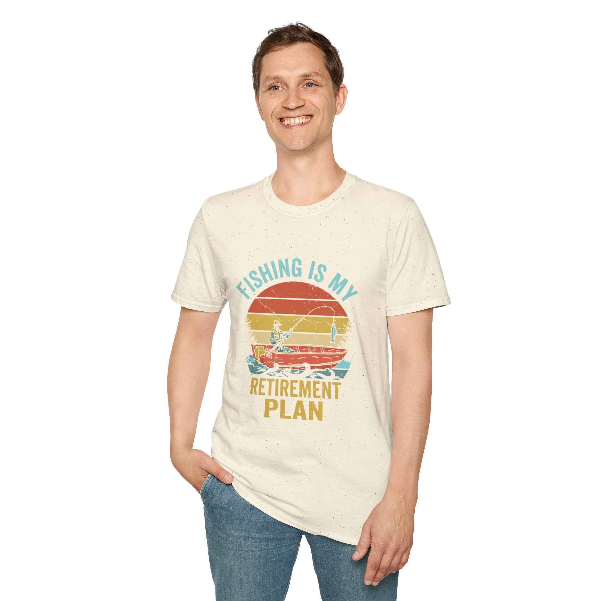 Fishing Is My Retirement Plan T-Shirt — Vintage Boat Fishing Tee for Retirees & Anglers