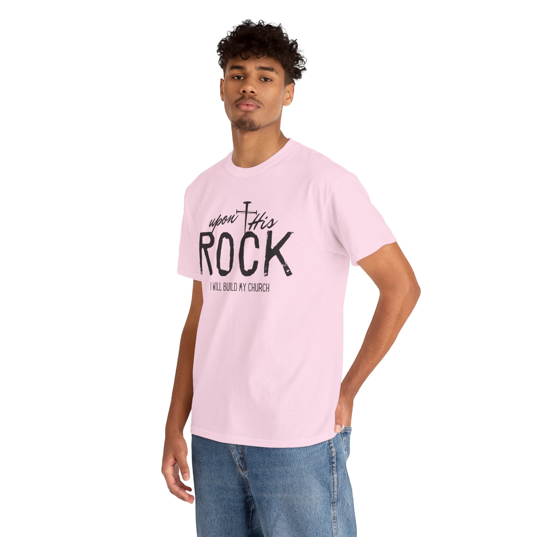 Upon This Rock Christian T-Shirt,  Gospel T-Shirt, I Will Build My Church Faith Shirt, Unisex T-shirt