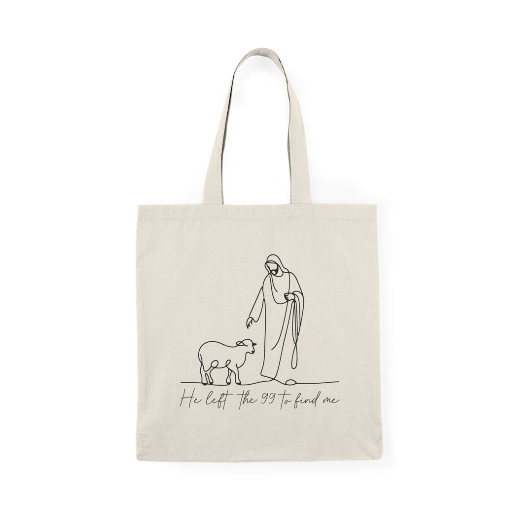 Tote Bag - He Left the 99 To Find Me, Christian Gift Idea, Hopeful Tote, Gift  For Everyone