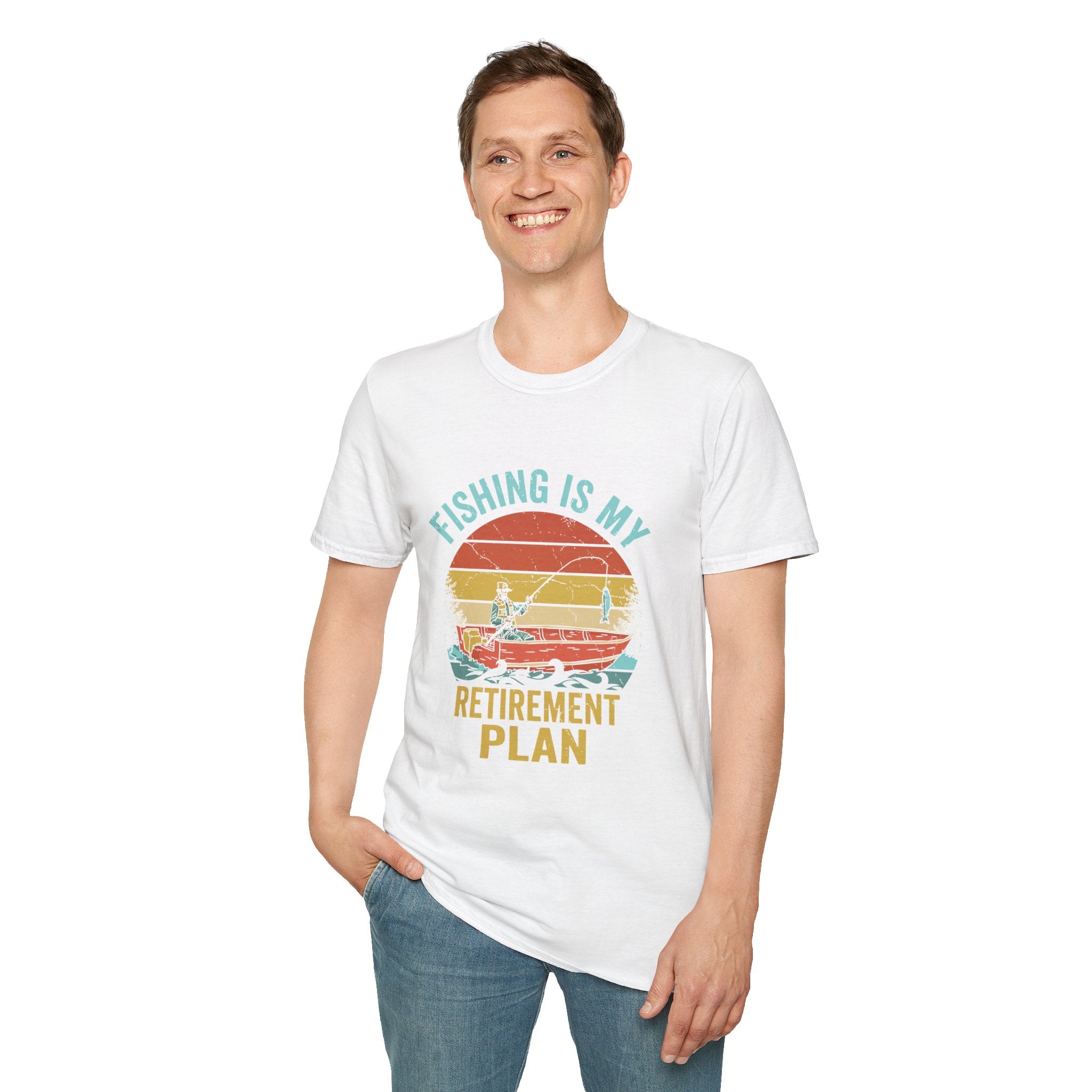 Fishing Is My Retirement Plan T-Shirt — Vintage Boat Fishing Tee for Retirees & Anglers