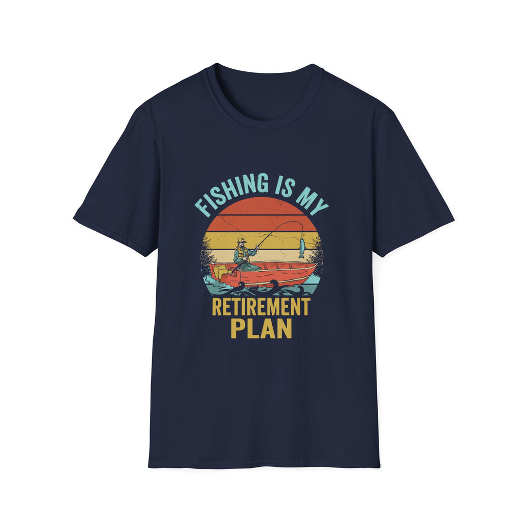 Fishing Is My Retirement Plan T-Shirt — Vintage Boat Fishing Tee for Retirees & Anglers