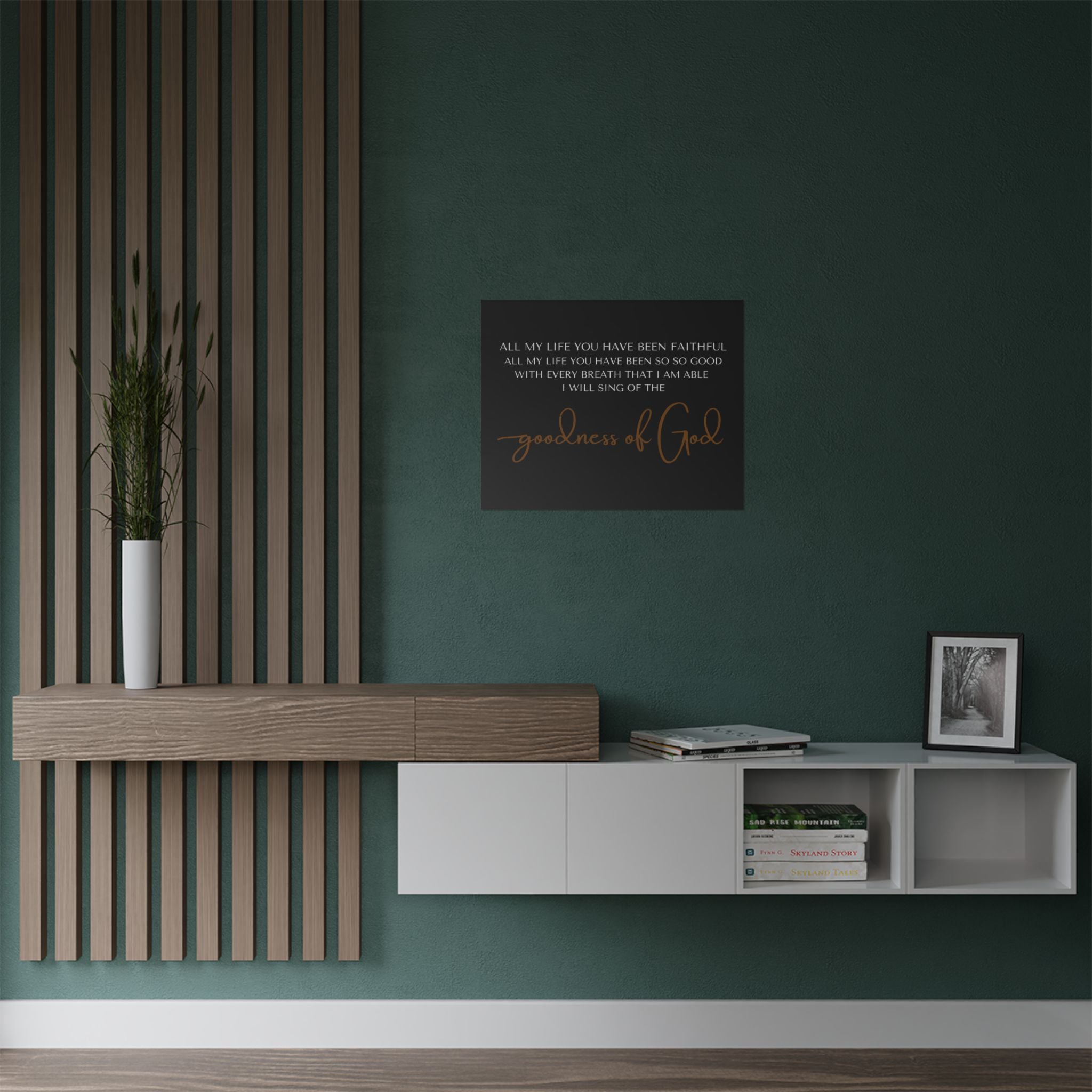 Faithful God Satin Poster, Inspirational Wall Art, Christian Home Decor, Religious Gift, Scripture Art Print