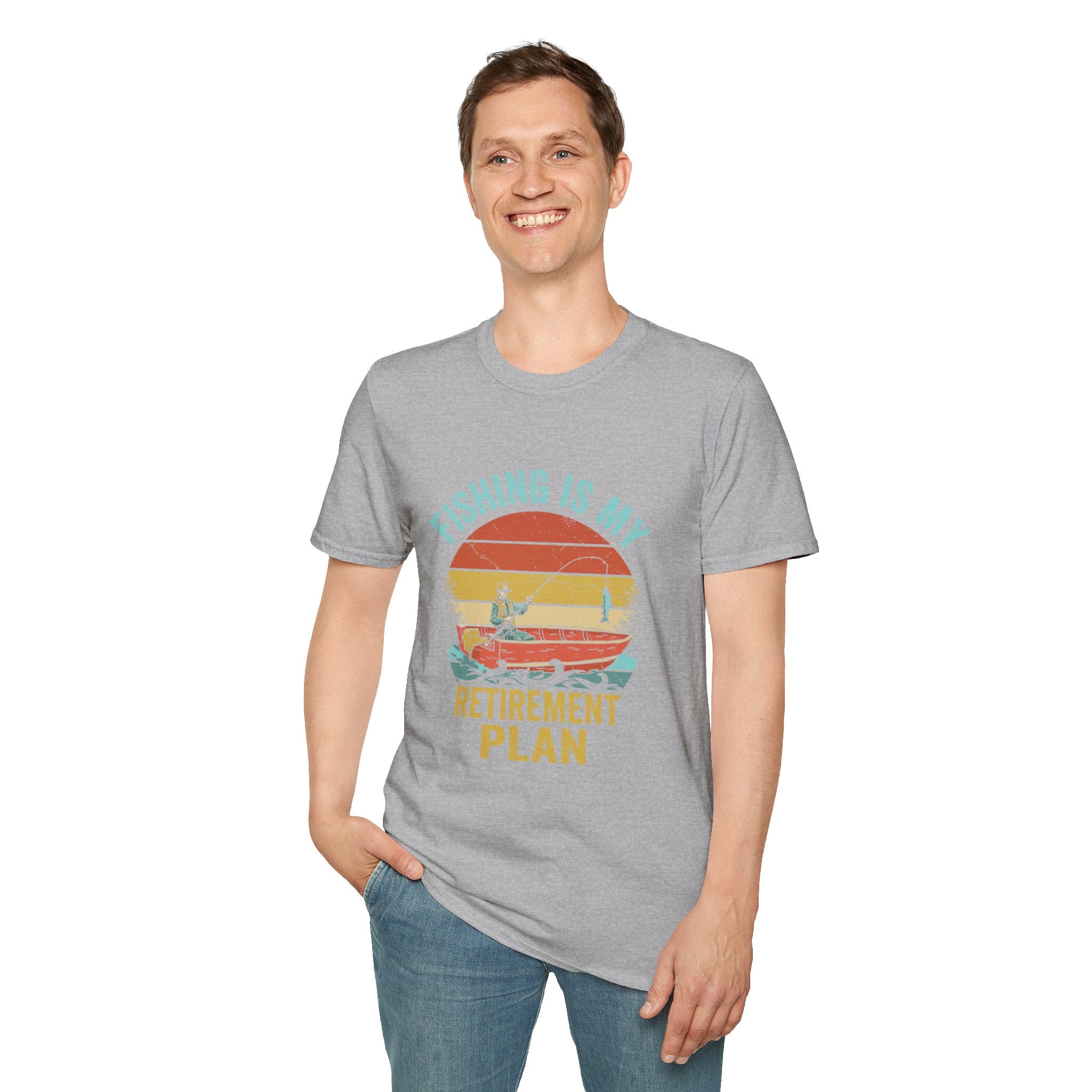 Fishing Is My Retirement Plan T-Shirt — Vintage Boat Fishing Tee for Retirees & Anglers