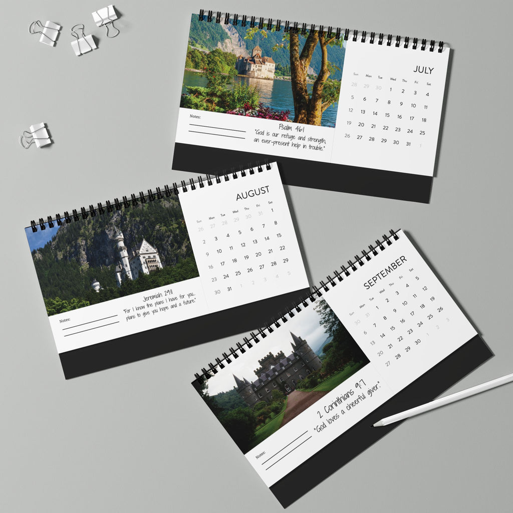 2026 Desktop Calendar | Scripture Calendar 2026  | Bible Inspired  Desktop Calendar