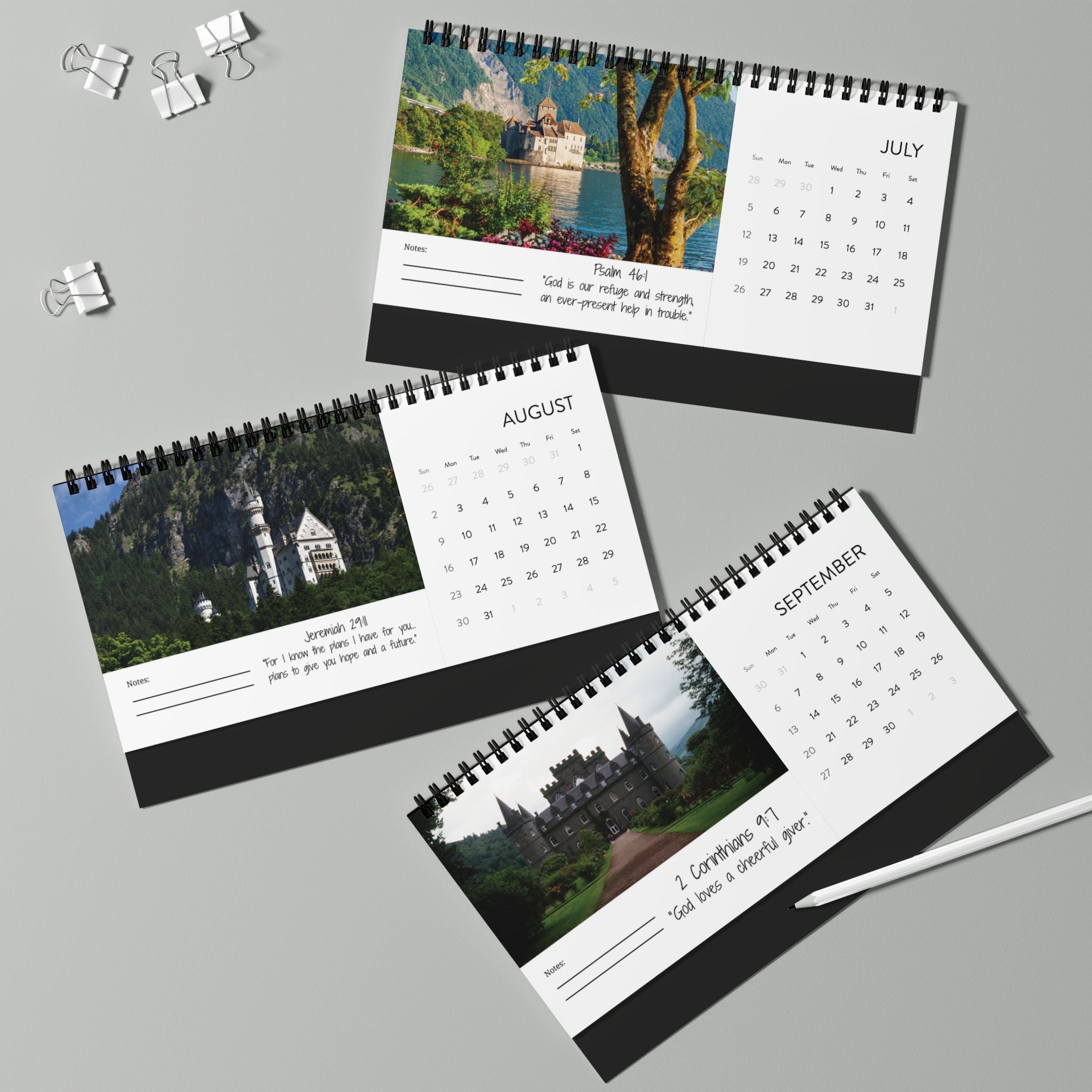 2026 Desktop Calendar | Scripture Calendar 2026  | Bible Inspired  Desktop Calendar
