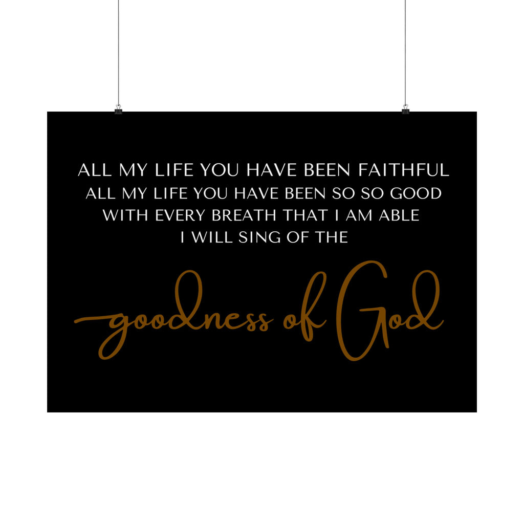 Faithful God Satin Poster, Inspirational Wall Art, Christian Home Decor, Religious Gift, Scripture Art Print