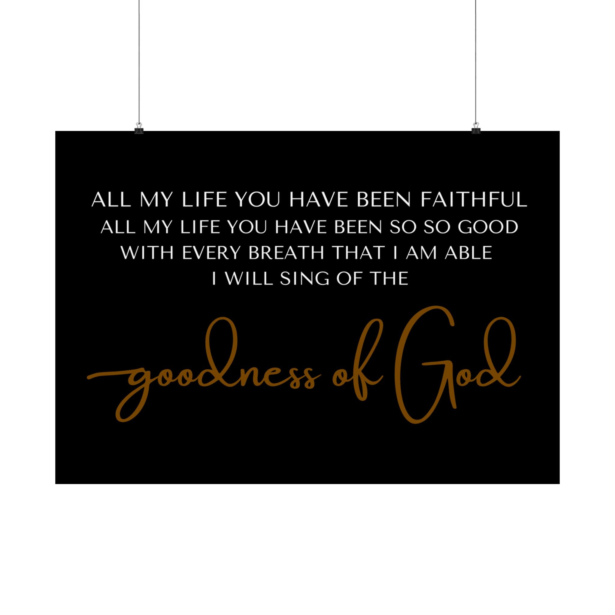 Faithful God Satin Poster, Inspirational Wall Art, Christian Home Decor, Religious Gift, Scripture Art Print