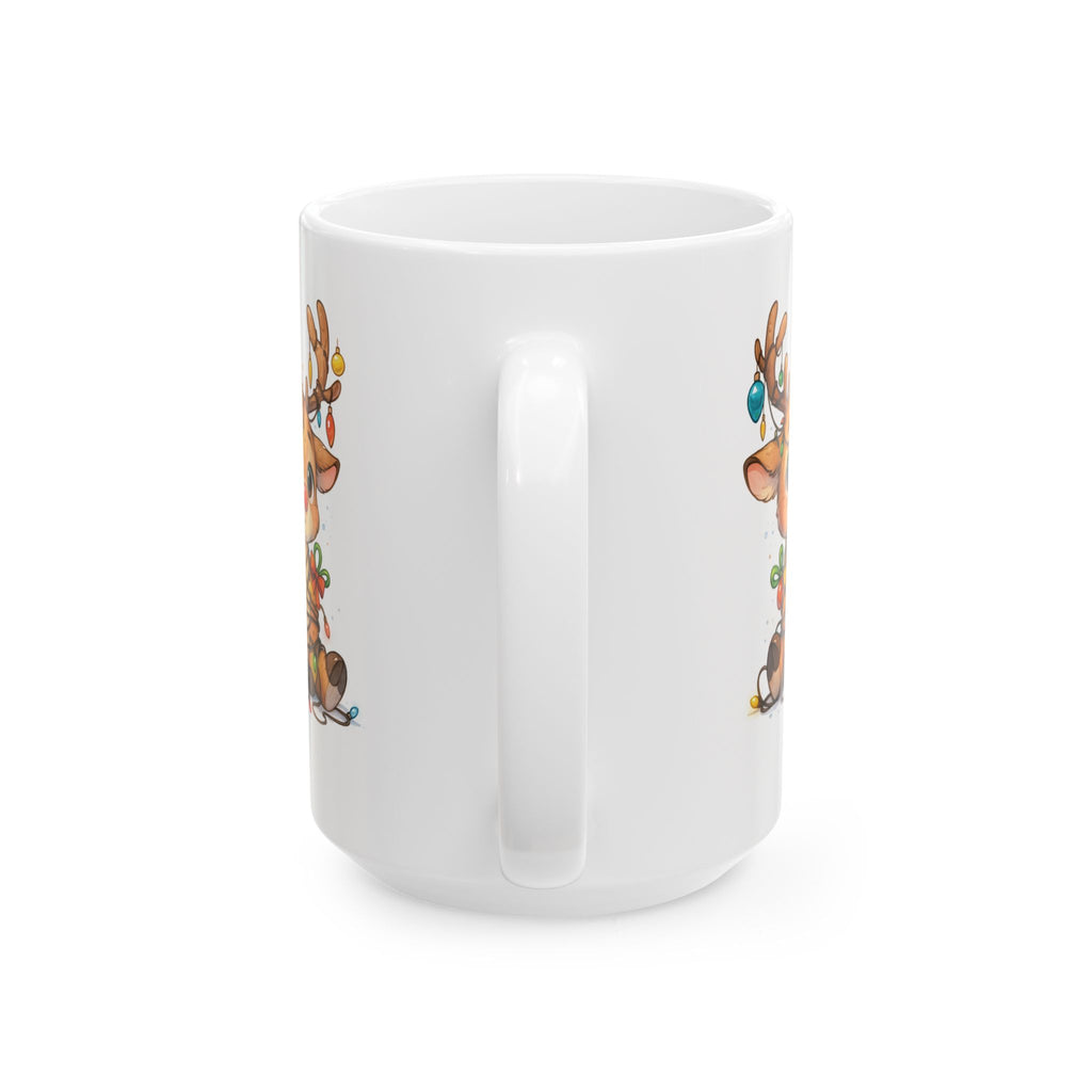 Holiday Reindeer Mug — "Oh Deer... I Did It Again" Funny Christmas Coffee Cup (11oz/15oz)