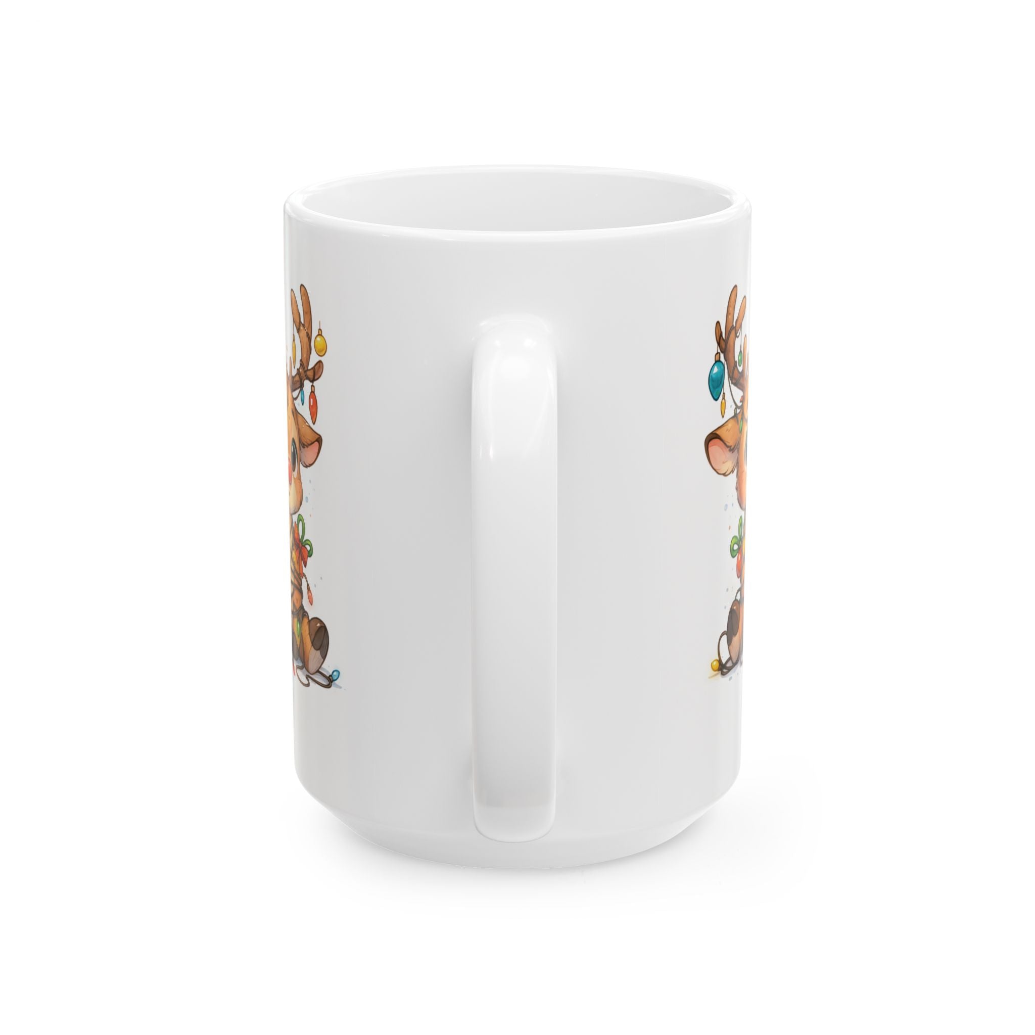 Holiday Reindeer Mug — "Oh Deer... I Did It Again" Funny Christmas Coffee Cup (11oz/15oz)