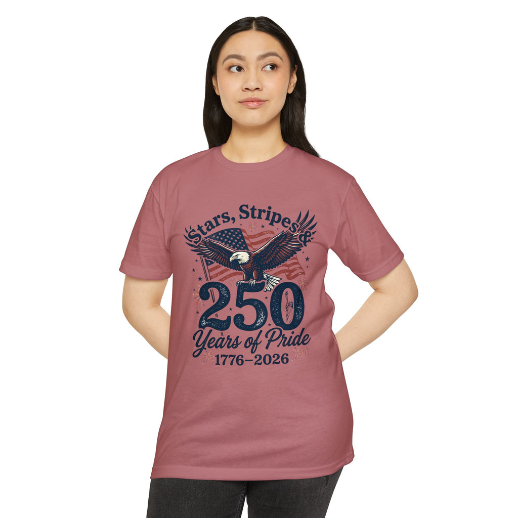 250 Years of Pride 1776–2026 T-Shirt — Stars, Stripes & Eagle Patriotic Tee