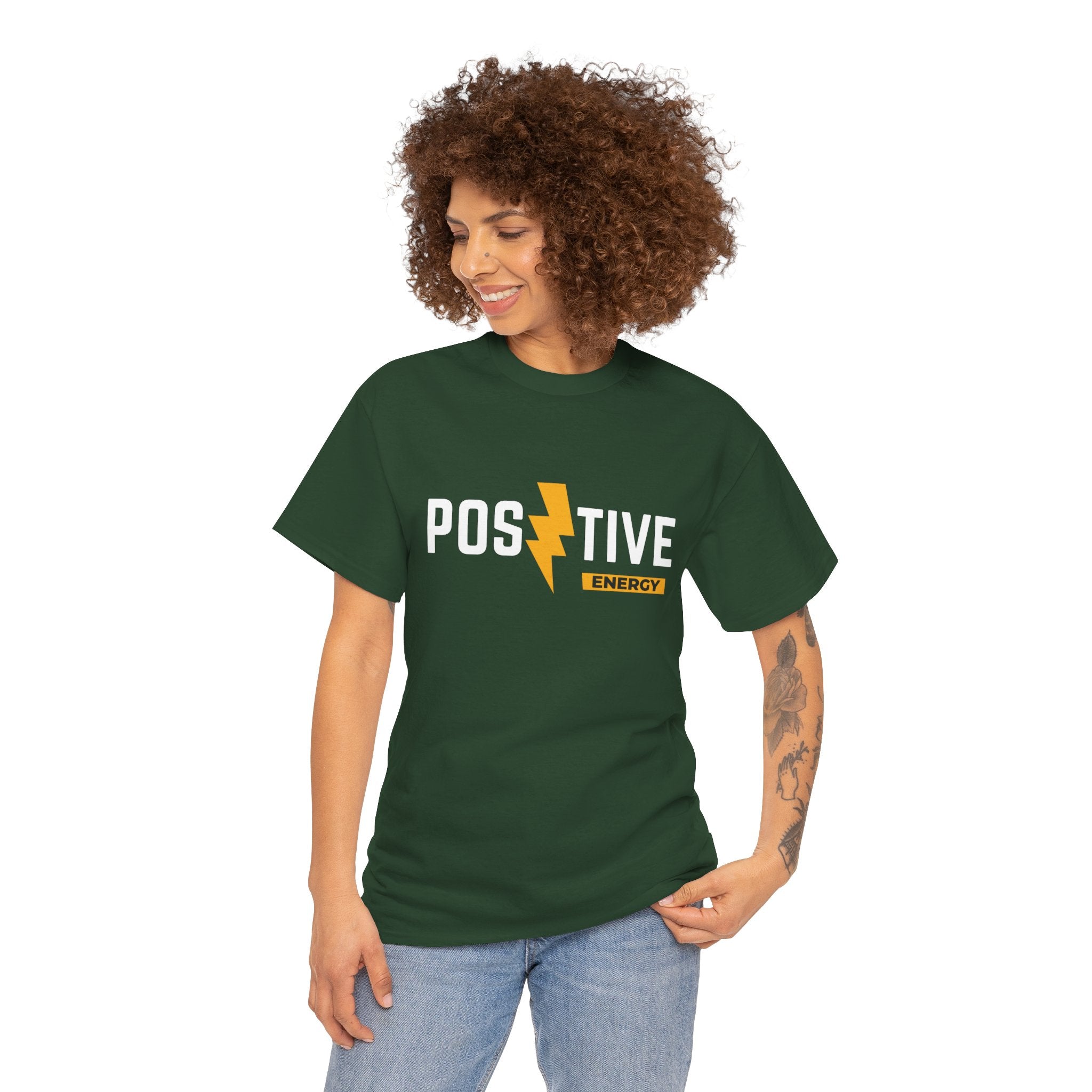 Positive Energy T-Shirt , Lightning Bolt Motivational Tee