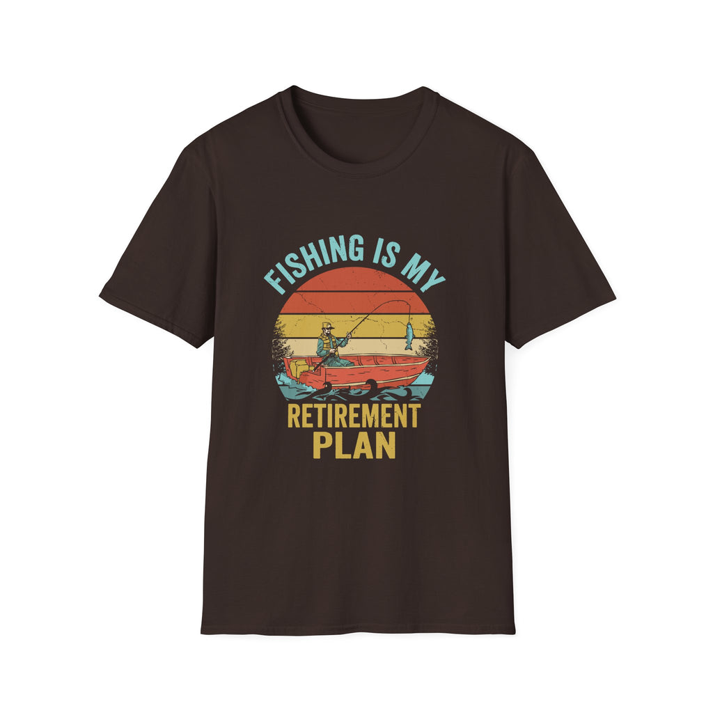 Fishing Is My Retirement Plan T-Shirt — Vintage Boat Fishing Tee for Retirees & Anglers