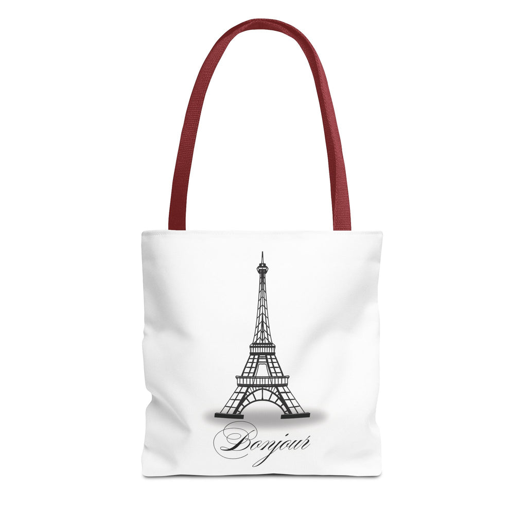 “Bonjour” Canvas Tote Bag | French Minimalist Aesthetic | Everyday Reusable Market Bag