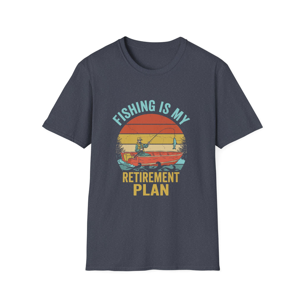 Fishing Is My Retirement Plan T-Shirt — Vintage Boat Fishing Tee for Retirees & Anglers
