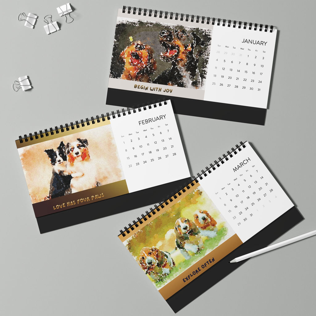 Minimalist Dog Calendar 2026 – Modern & Timeless, Gift for Dog Lover