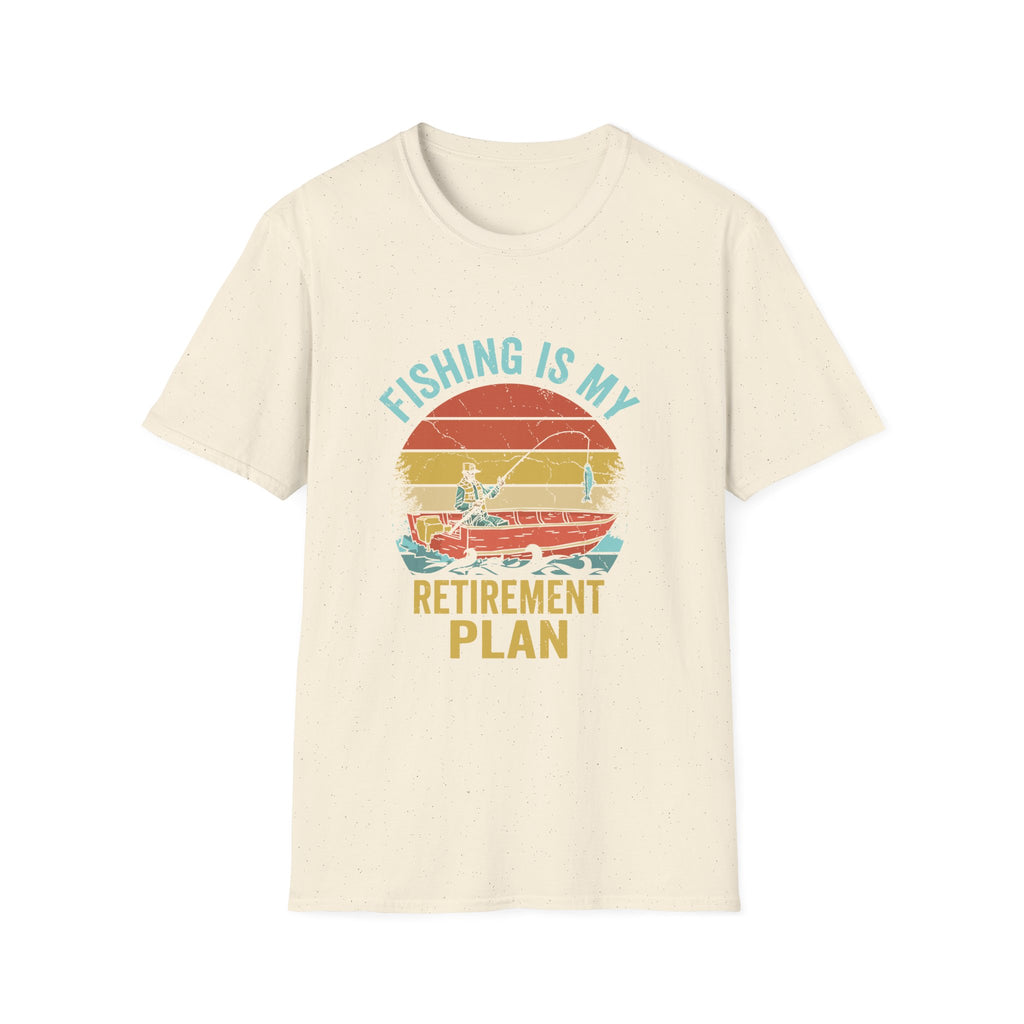 Fishing Is My Retirement Plan T-Shirt — Vintage Boat Fishing Tee for Retirees & Anglers