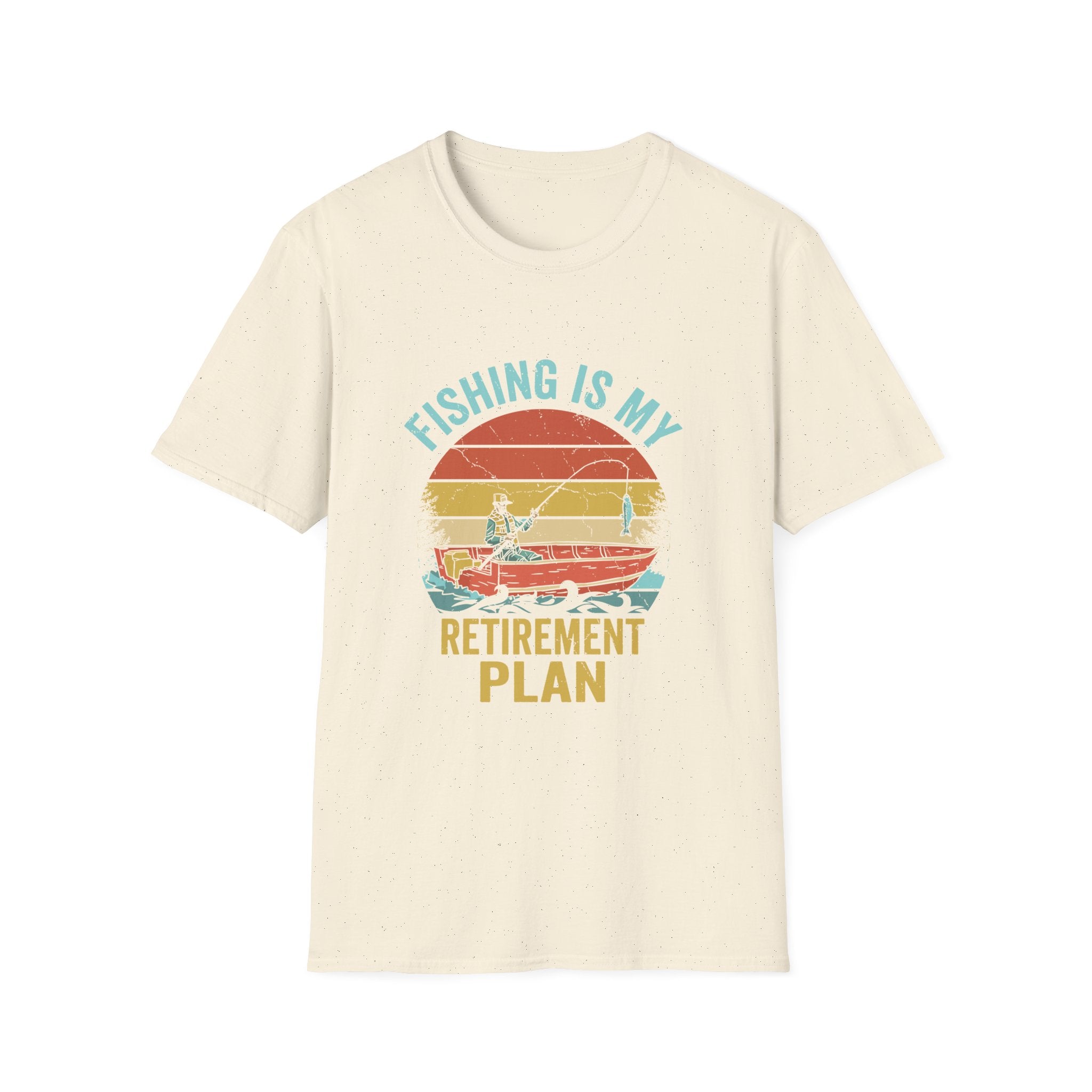 Fishing Is My Retirement Plan T-Shirt — Vintage Boat Fishing Tee for Retirees & Anglers