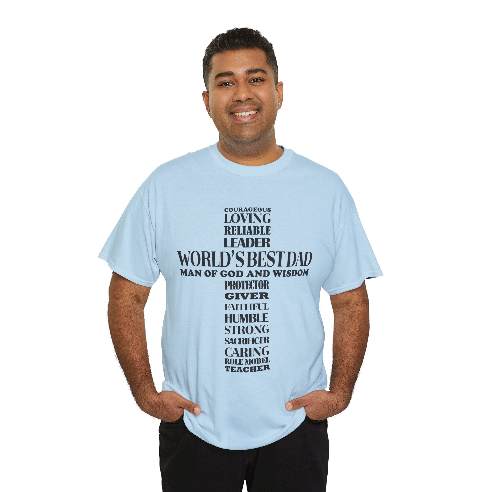 World's Best Dad Cross Typography T-Shirt — Father's Day Gift