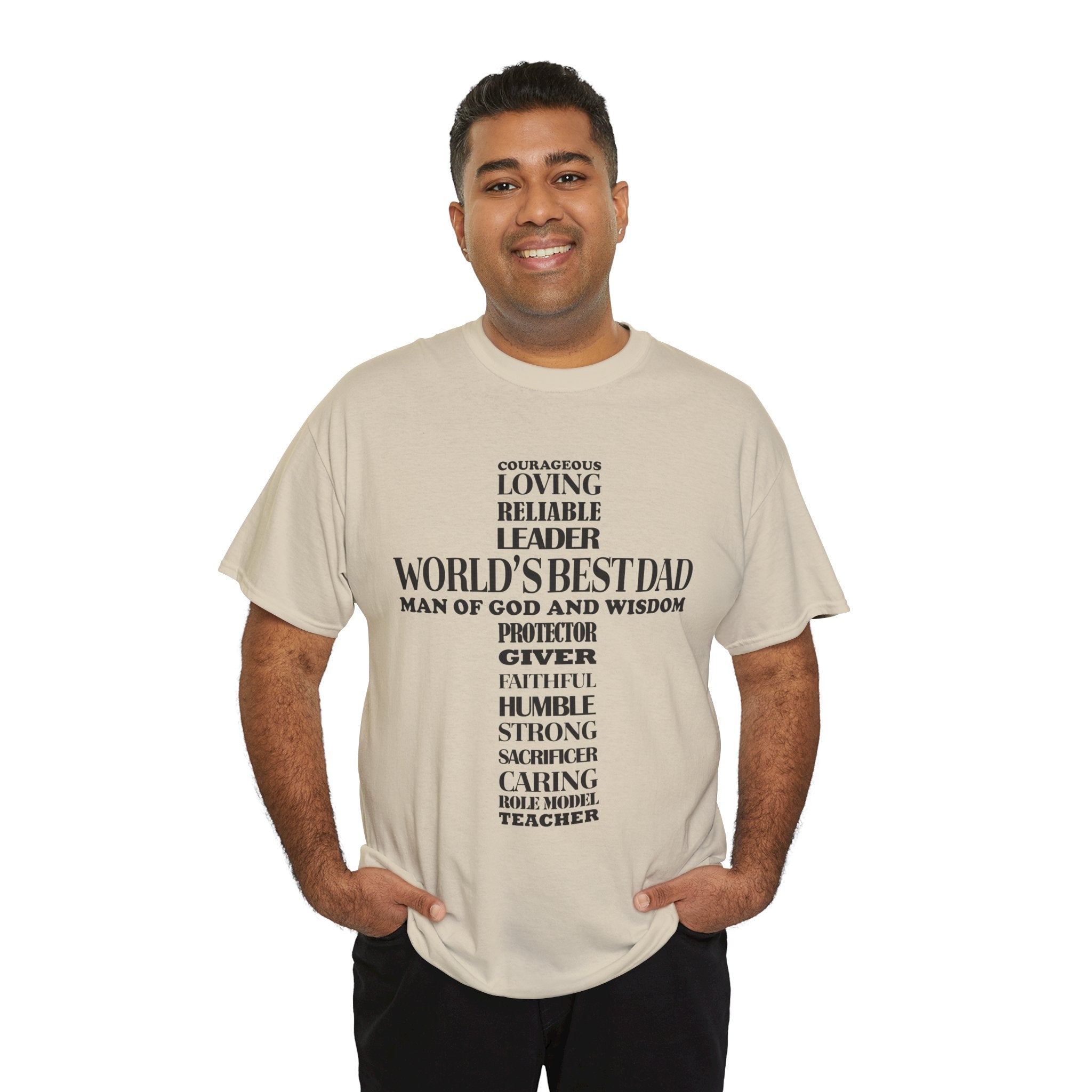 World's Best Dad Cross Typography T-Shirt — Father's Day Gift