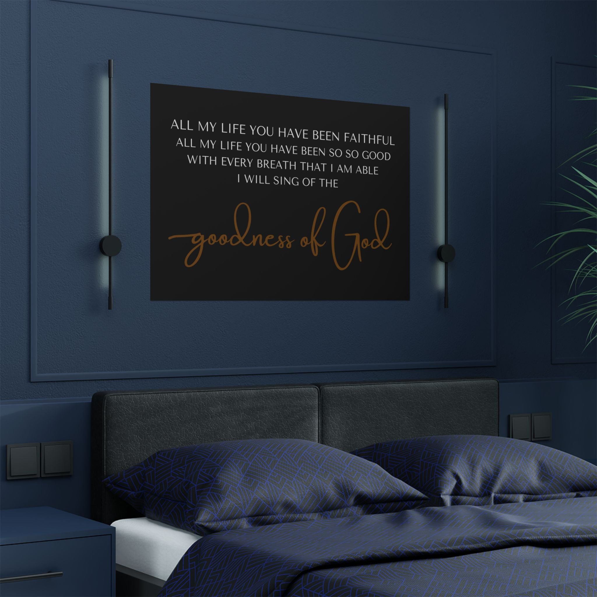 Faithful God Satin Poster, Inspirational Wall Art, Christian Home Decor, Religious Gift, Scripture Art Print