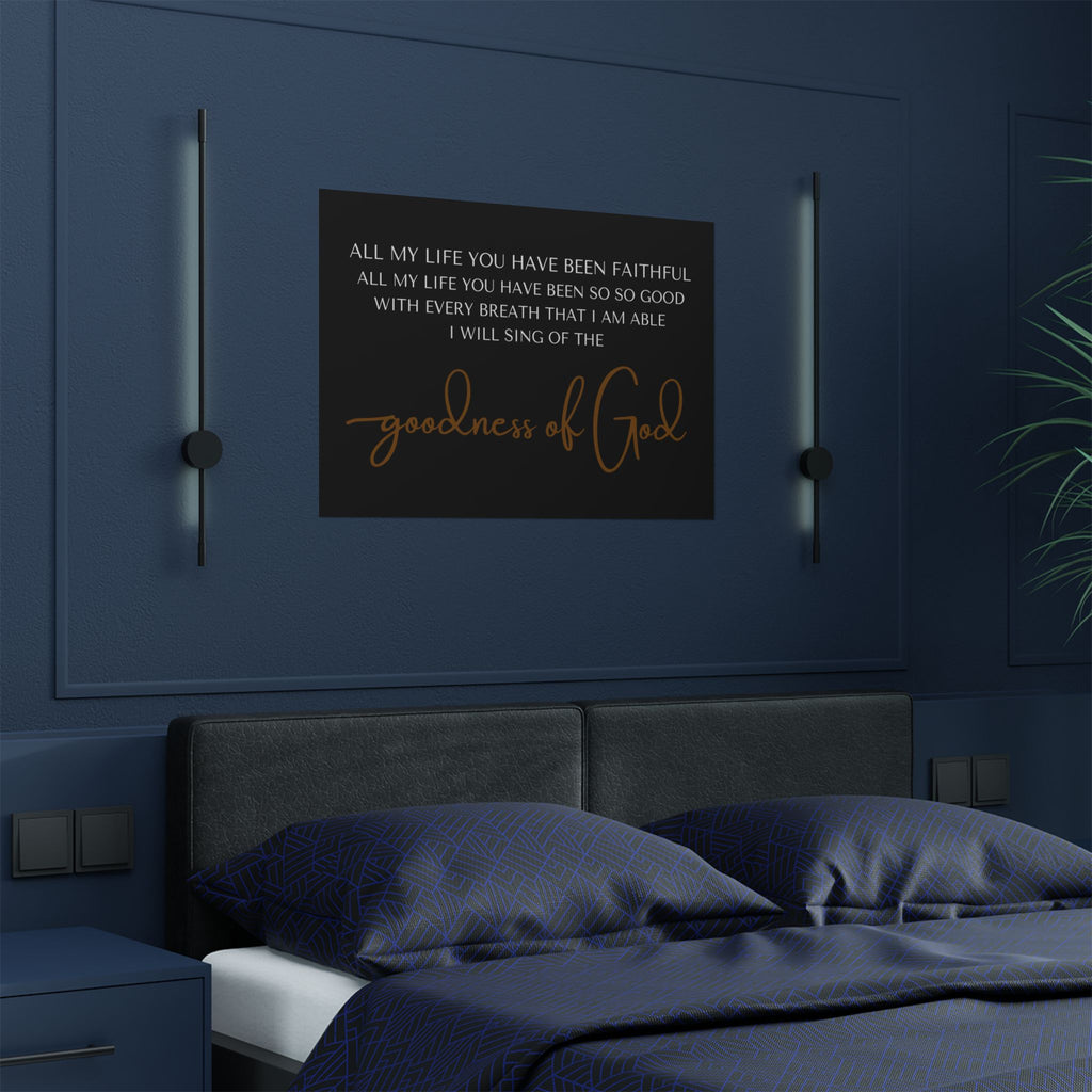 Faithful God Satin Poster, Inspirational Wall Art, Christian Home Decor, Religious Gift, Scripture Art Print