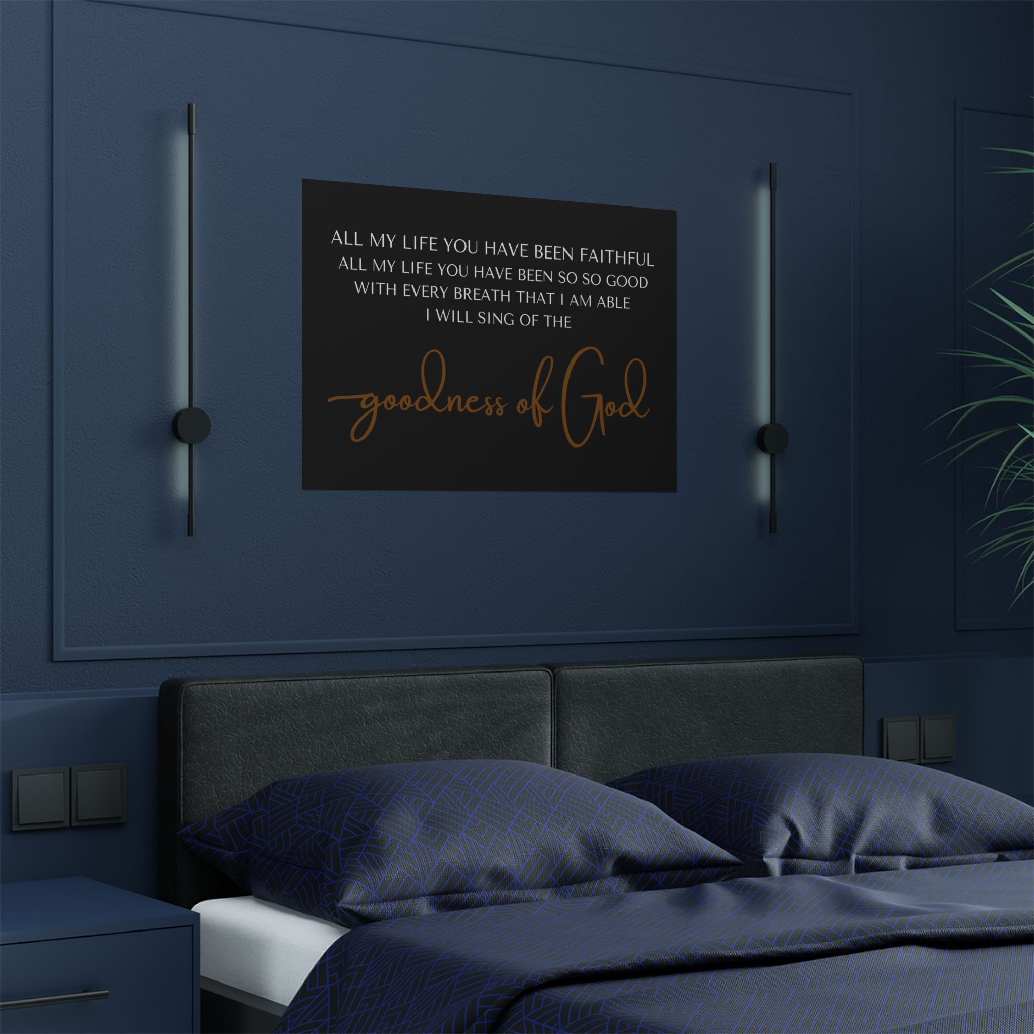 Faithful God Satin Poster, Inspirational Wall Art, Christian Home Decor, Religious Gift, Scripture Art Print