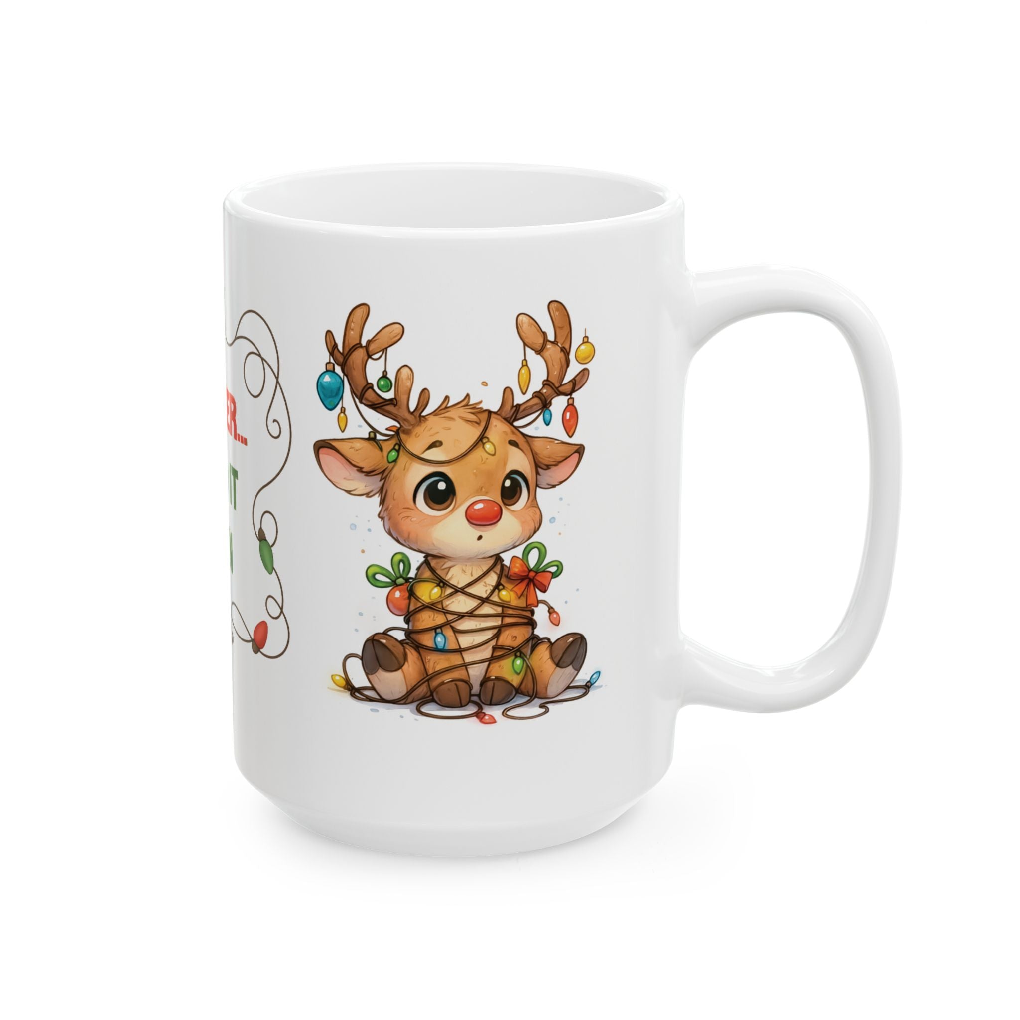 Holiday Reindeer Mug — "Oh Deer... I Did It Again" Funny Christmas Coffee Cup (11oz/15oz)