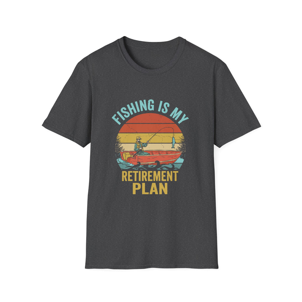 Fishing Is My Retirement Plan T-Shirt — Vintage Boat Fishing Tee for Retirees & Anglers