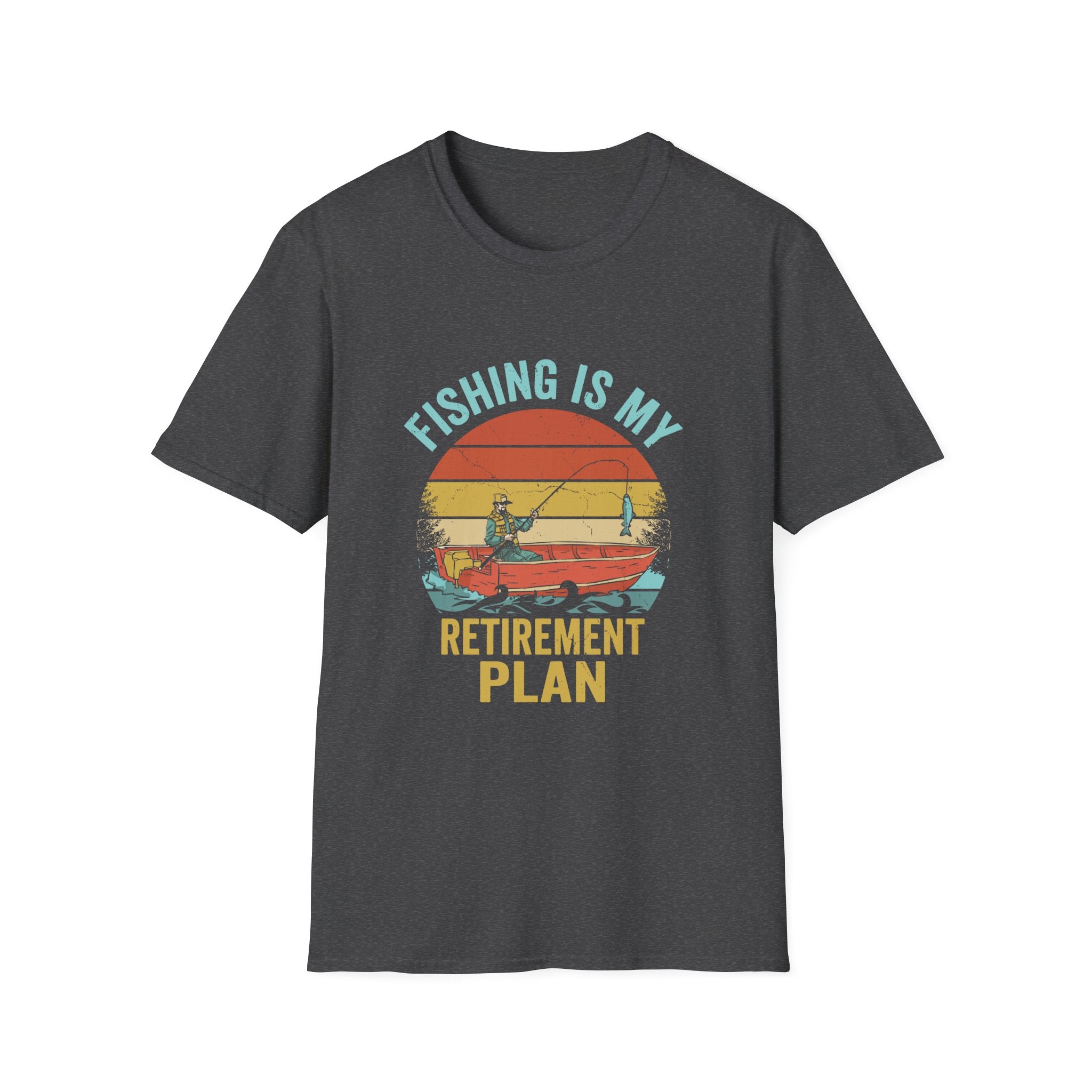 Fishing Is My Retirement Plan T-Shirt — Vintage Boat Fishing Tee for Retirees & Anglers