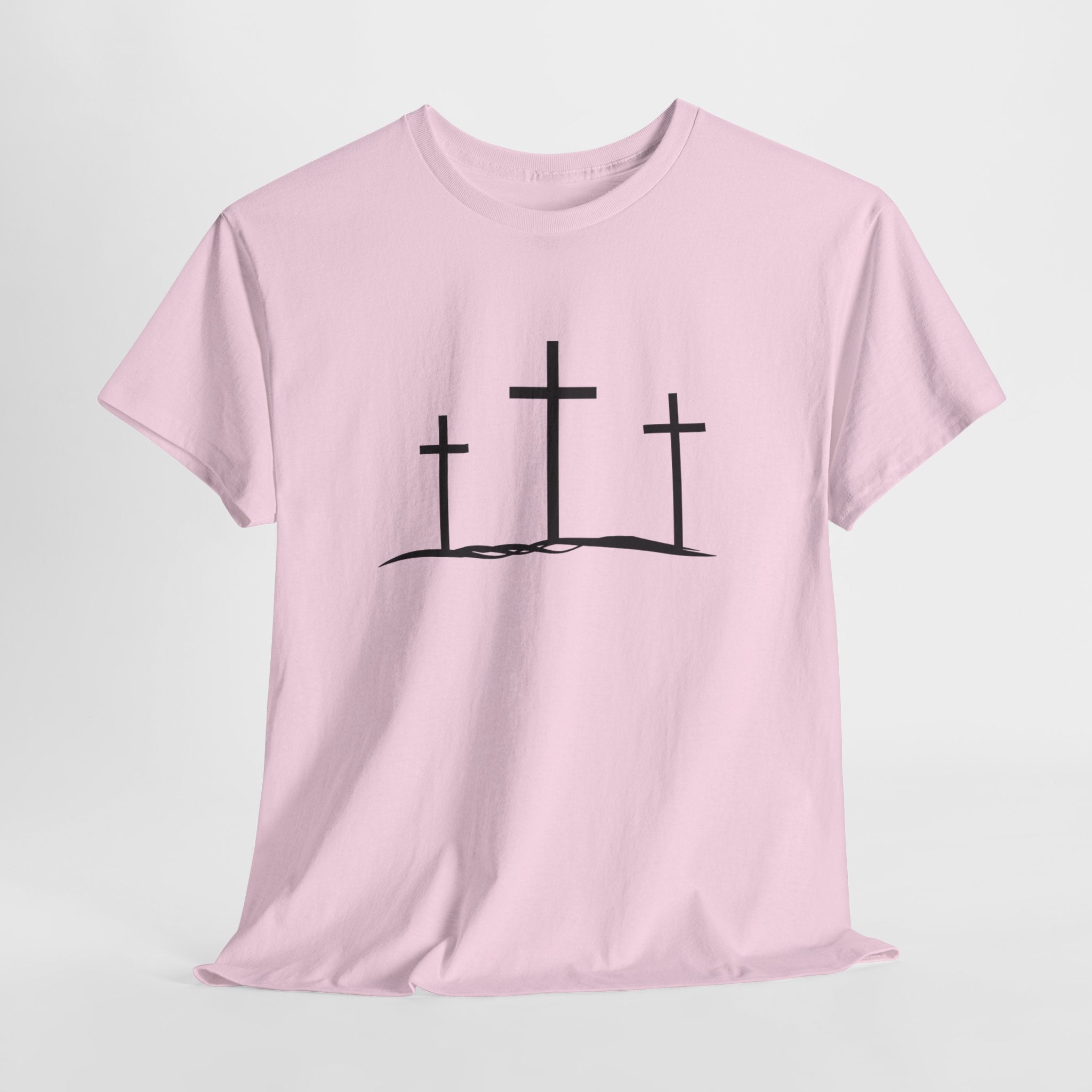 Christian Crosses T‑Shirt — Three Crosses Faith Tee (Easter/Religious)