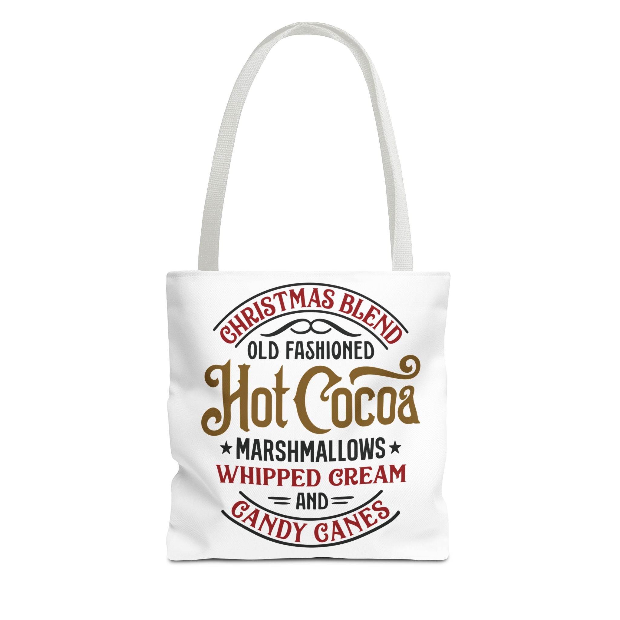 Hot Cocoa Christmas Tote Bag — 'Old Fashioned Hot Cocoa' Holiday Gift Tote