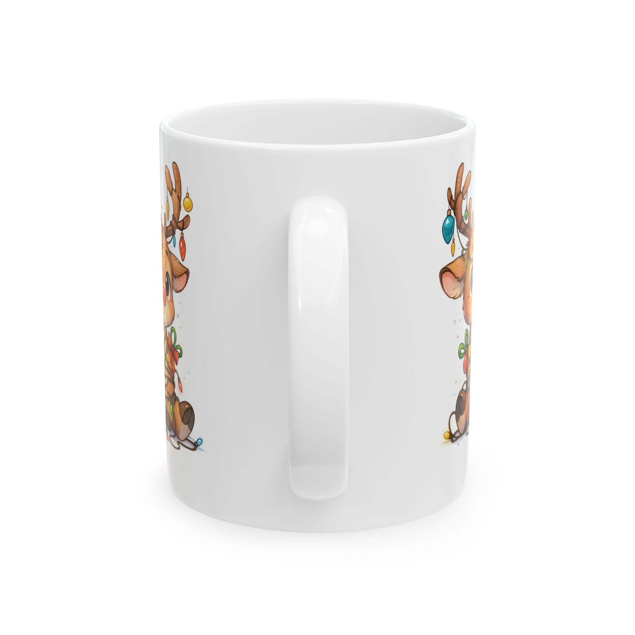 Holiday Reindeer Mug — "Oh Deer... I Did It Again" Funny Christmas Coffee Cup (11oz/15oz)