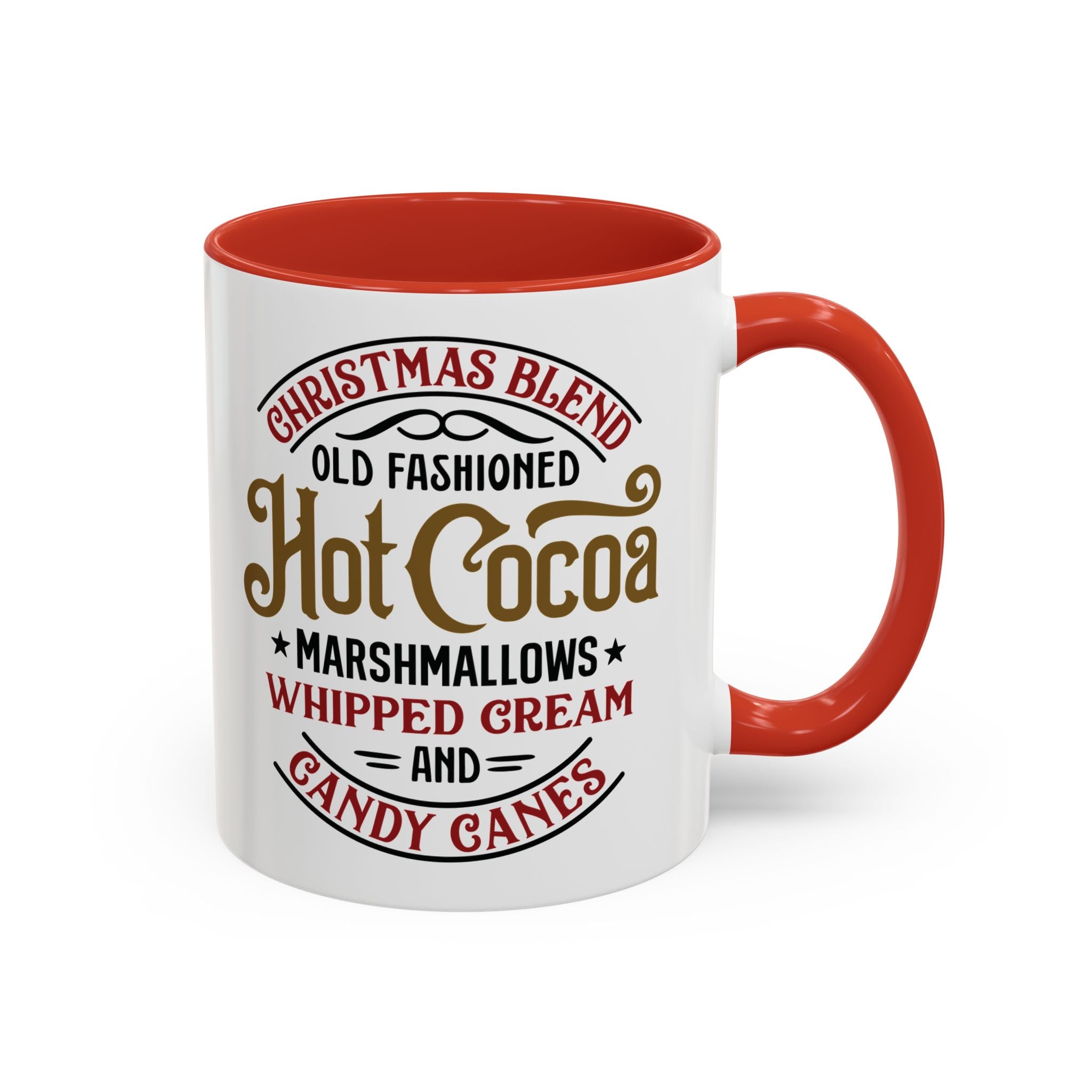 Hot Cocoa Christmas Coffee Mug — "Old Fashioned Hot Cocoa" Accent Mug (11/15oz)
